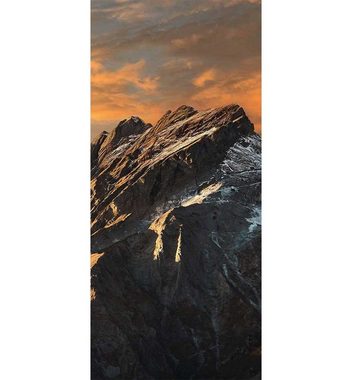 MyMaxxi Dekorationsfolie Türtapete Alpen Sonnenuntergang Türbild Türaufkleber Folie