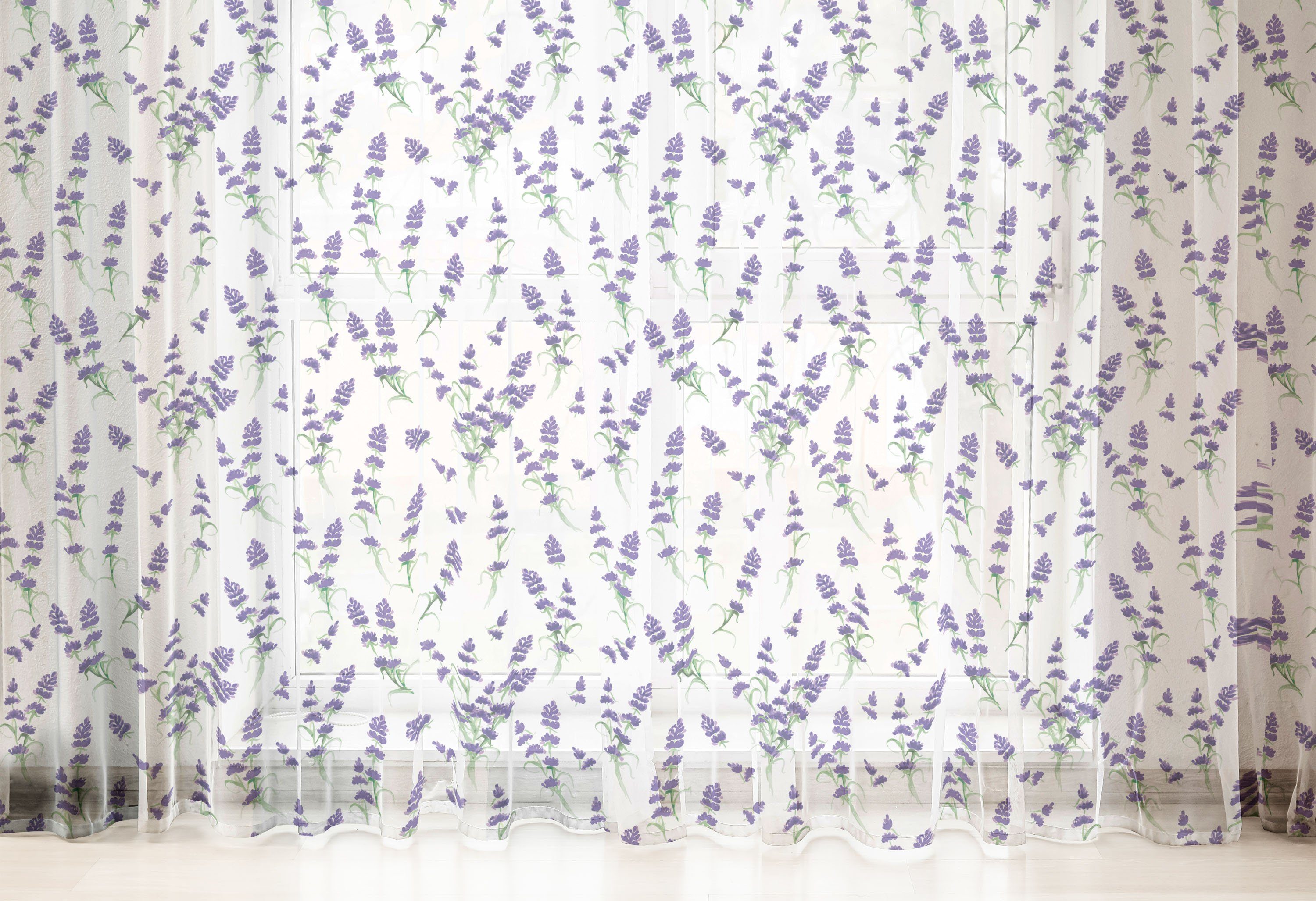 Party Abakuhaus, Aquarell-Kunst-Werk Gardine Lavendel für schiere 2 Drapierung Hochzeit Panels,