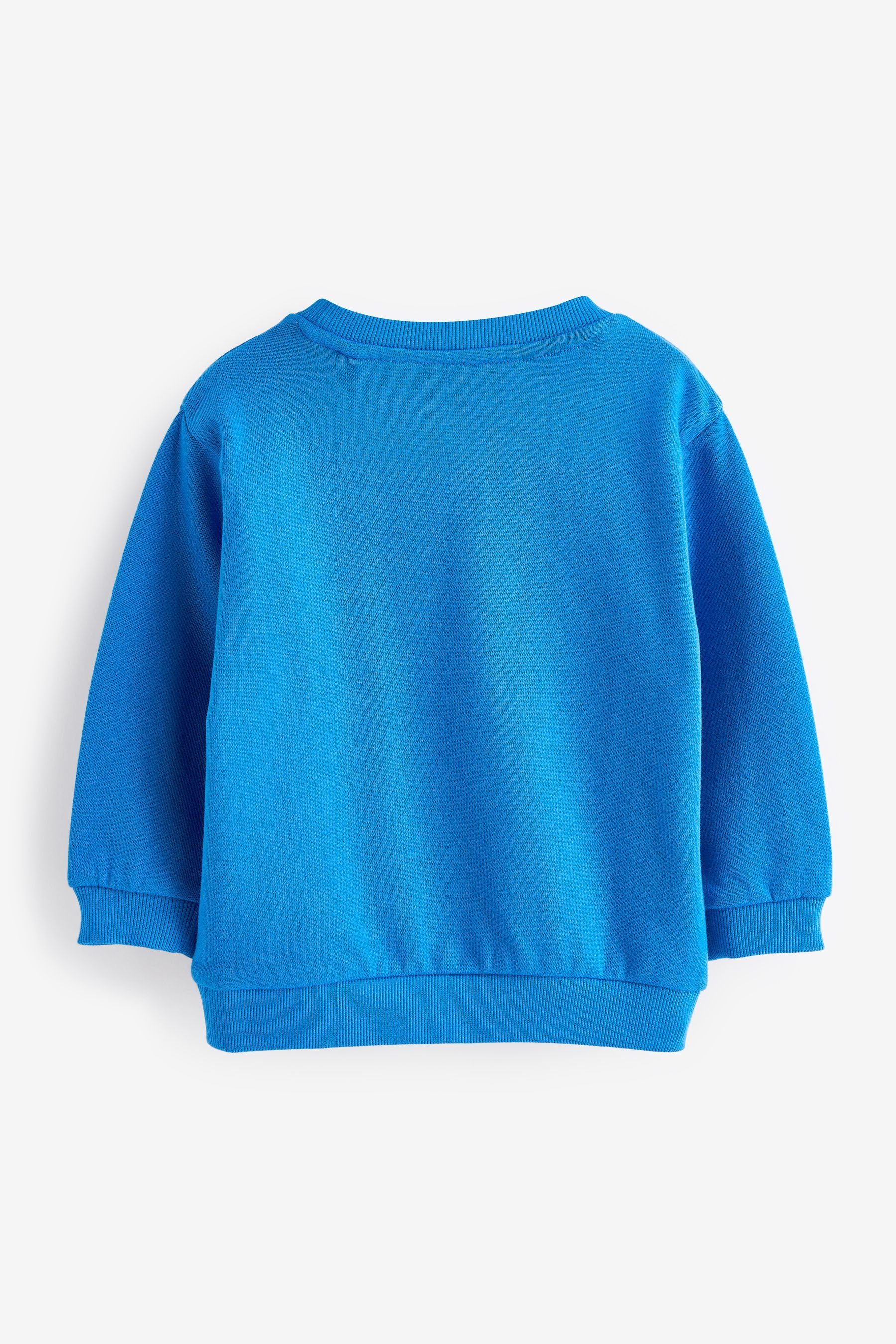 Next Sweatshirt Sweatshirt mit Blue Applikation Rundhalsausschnitt und (1-tlg) Santa
