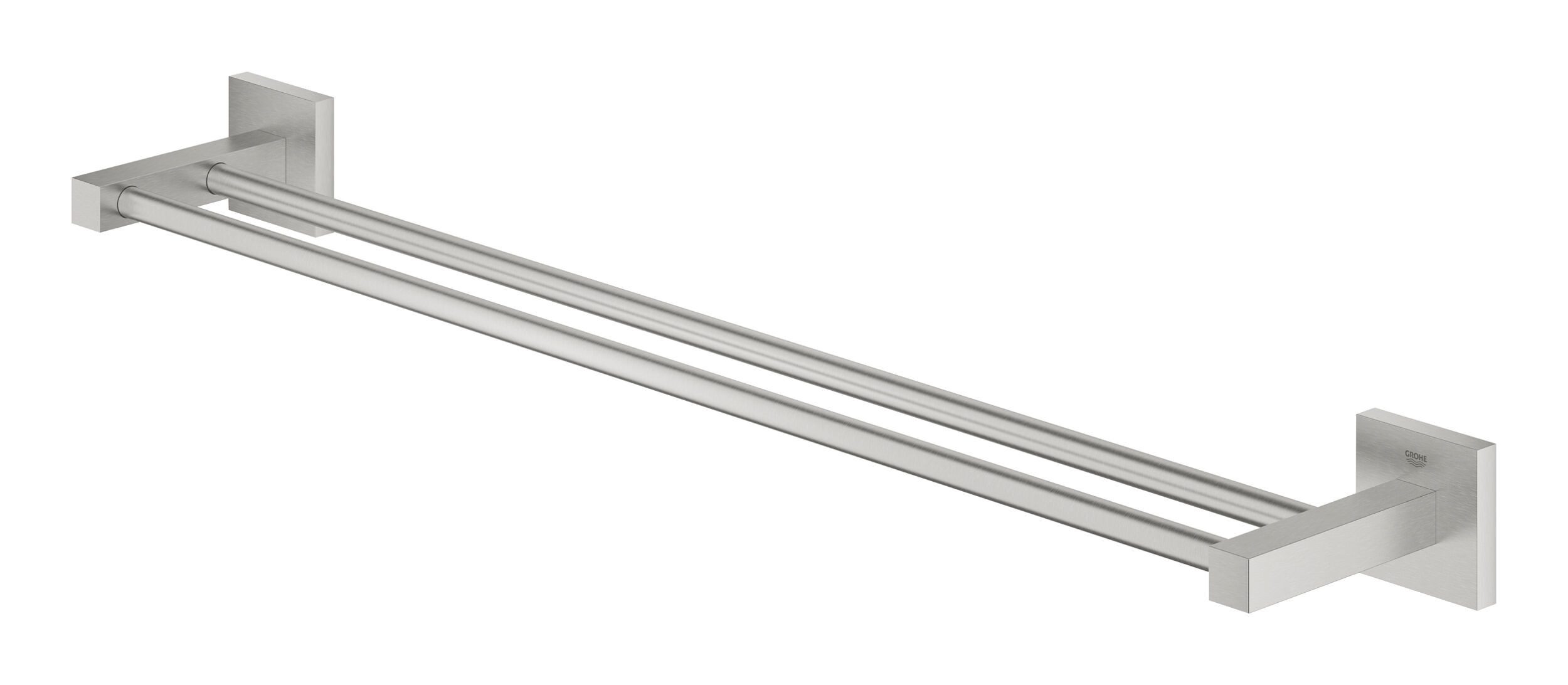 Grohe Handtuchhalter Start Cube, Doppel-Badetuchhalter - Supersteel