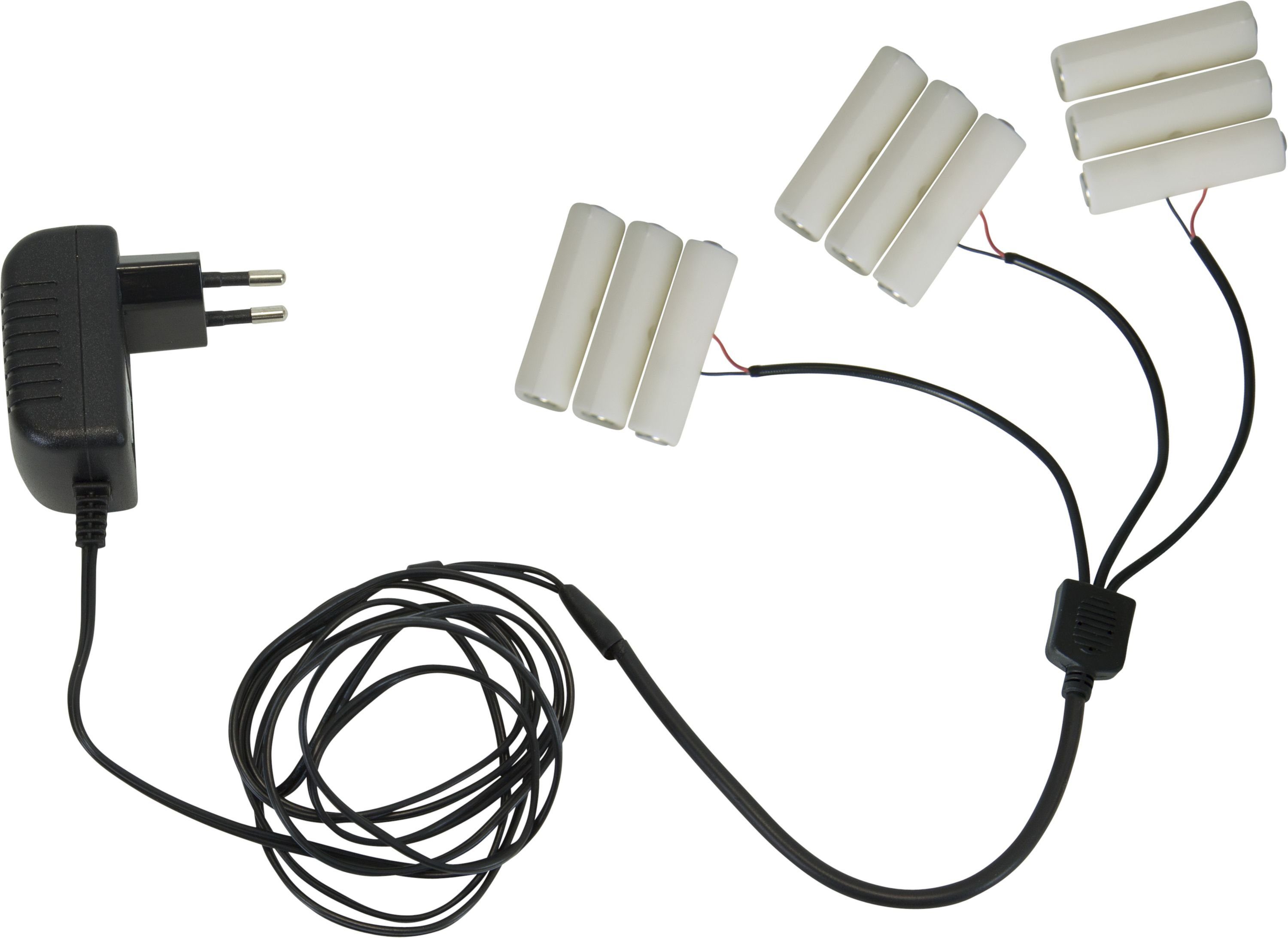 Best Season Stromadapter für Batterieartikel, ersetzt 3x 3 AA Stromadapter, 180 cm