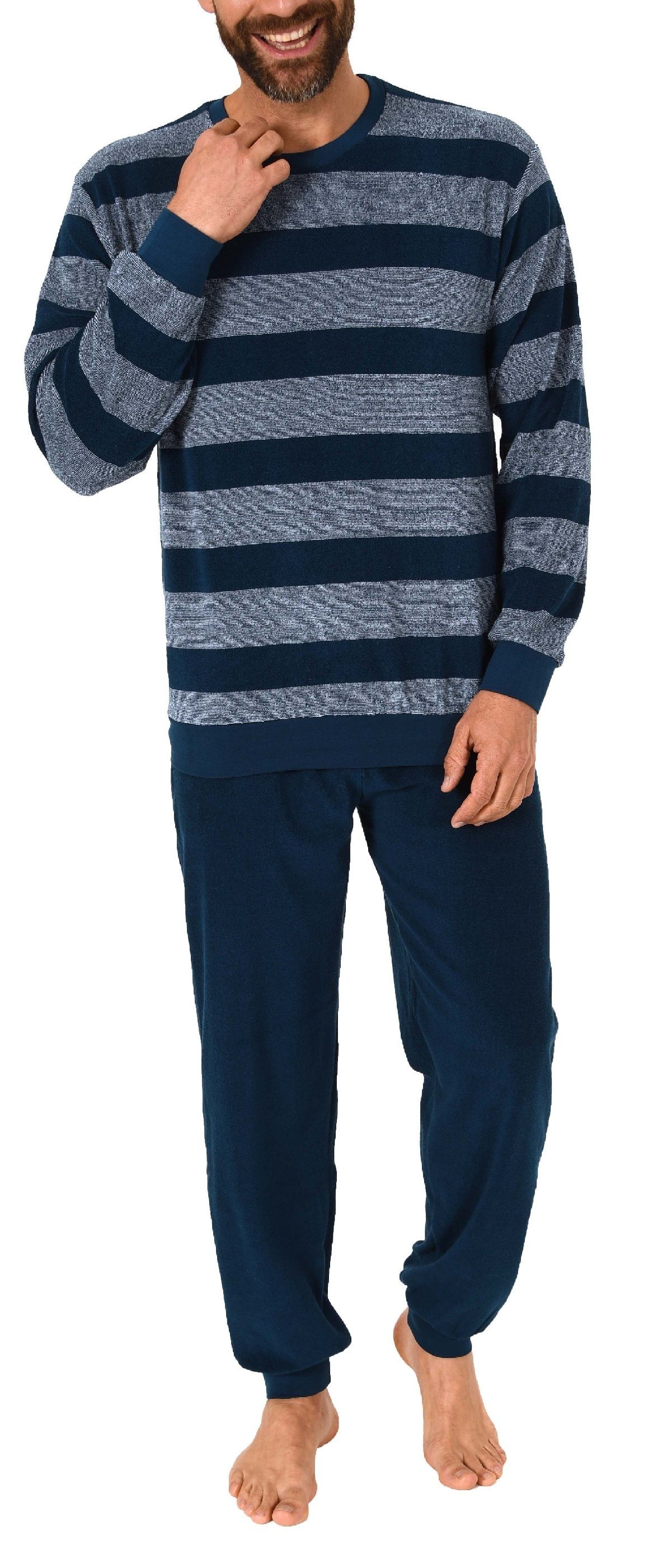Normann Pyjama »Herren Frottee Pyjama Schlafanzug mit Bündchen  Blockstreifenoptik - auch in Übergrössen« online kaufen | OTTO