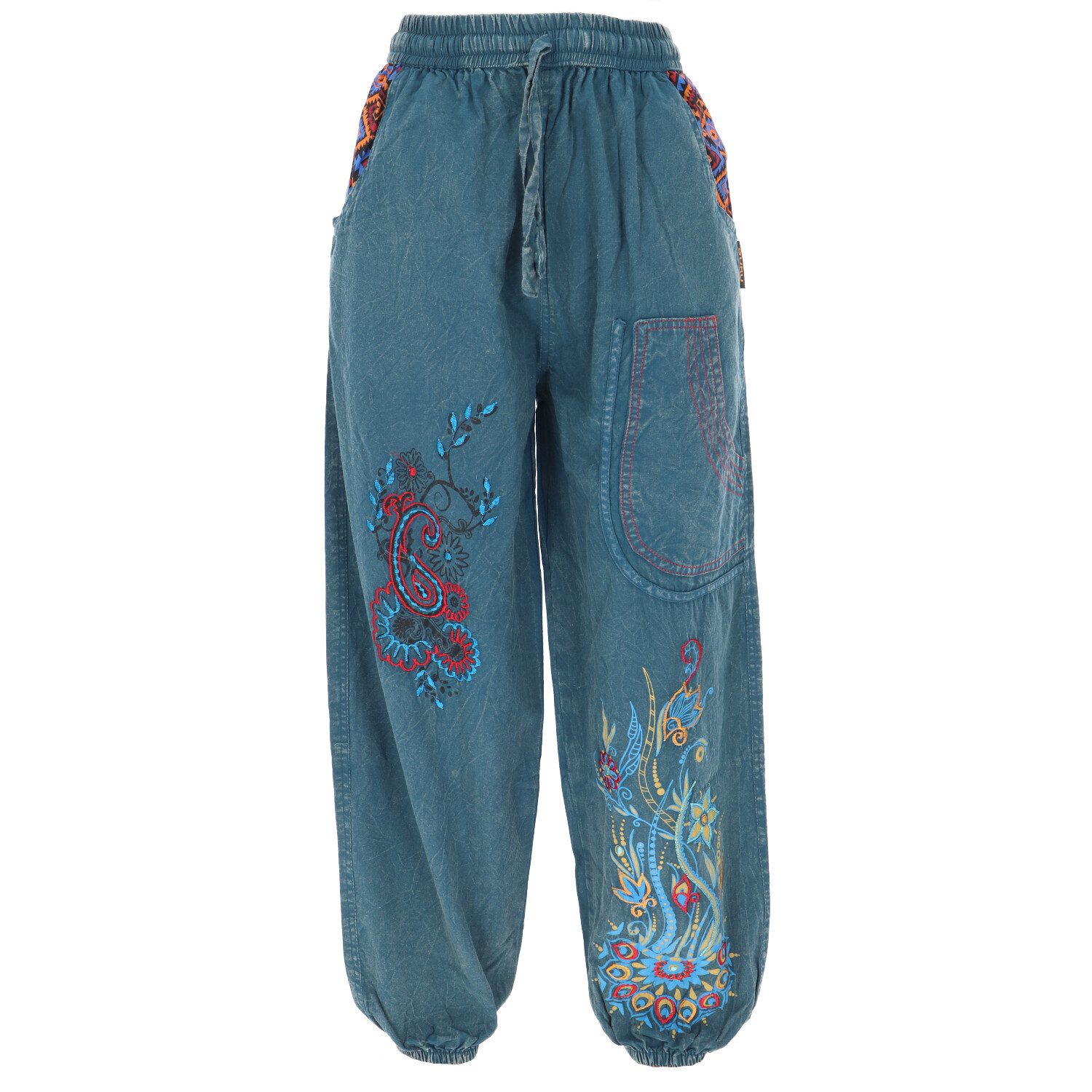 Guru-Shop Relaxhose Weite Pluderhose mit breitem Bund und.. Ethno Style, al günstig online kaufen