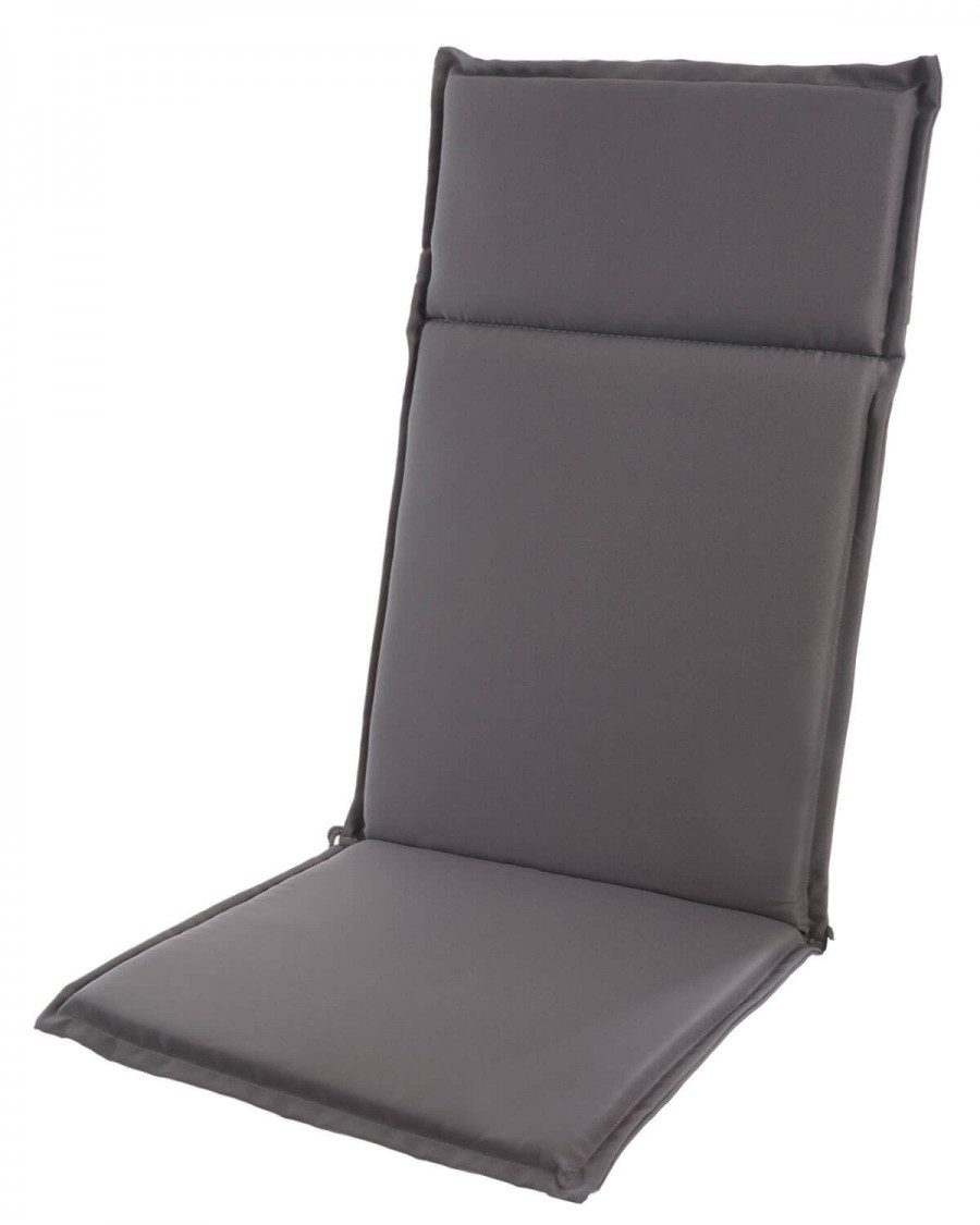 Sun Garden Hochlehnerauflage Hochlehner Esdo/Fehmarn 50234-703 anthrazit 120x47x4 cm Sun Garden, (1 St), Halteband verstellbar mit Bindebändern