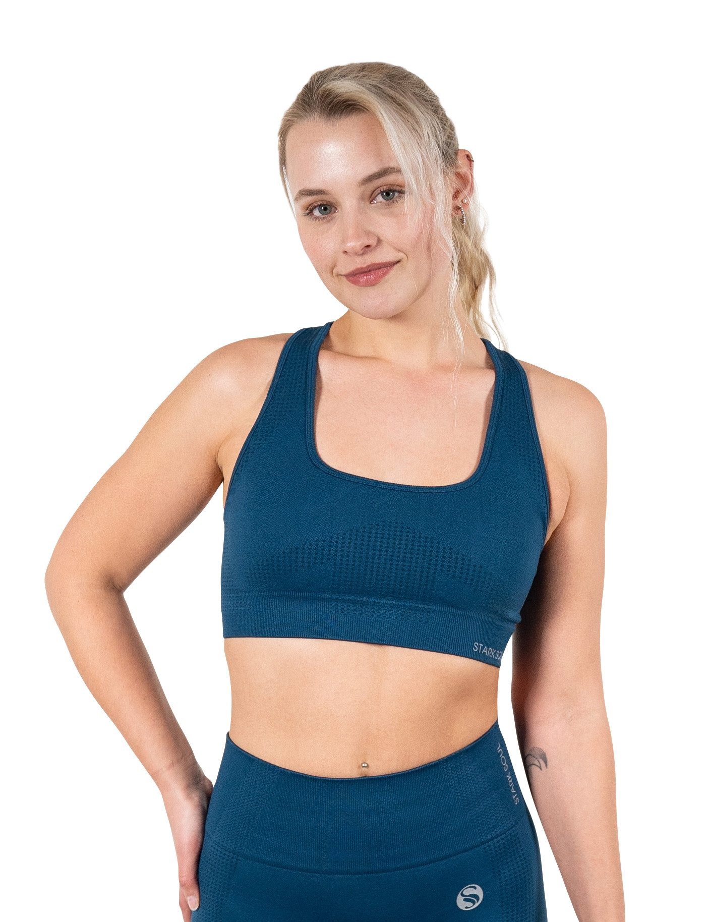 Stark Soul® Sporttop Sport Bra "reflect" Racerback, herausnehmbare Cups - Sport BH