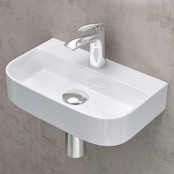 doporro Aufsatzwaschbecken Hängewaschbecken Keramik Gäste-WC Handwaschbecken Brüssel003