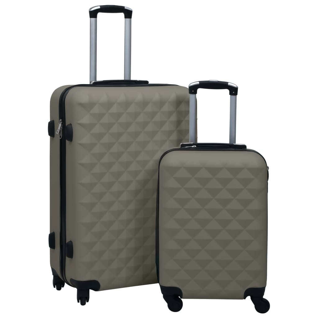 Trolley Anthrazit - 2-teilig Koffer Reisekoffer Hartschalenkoffer Trolley Koff
