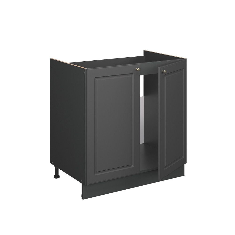 Vicco Unterschrank Fame-Line, Anthrazit-Gold Landhaus/Anthrazit, 80 cm ohne Arbeitsplatte (1-St) – Bild 4 von 5