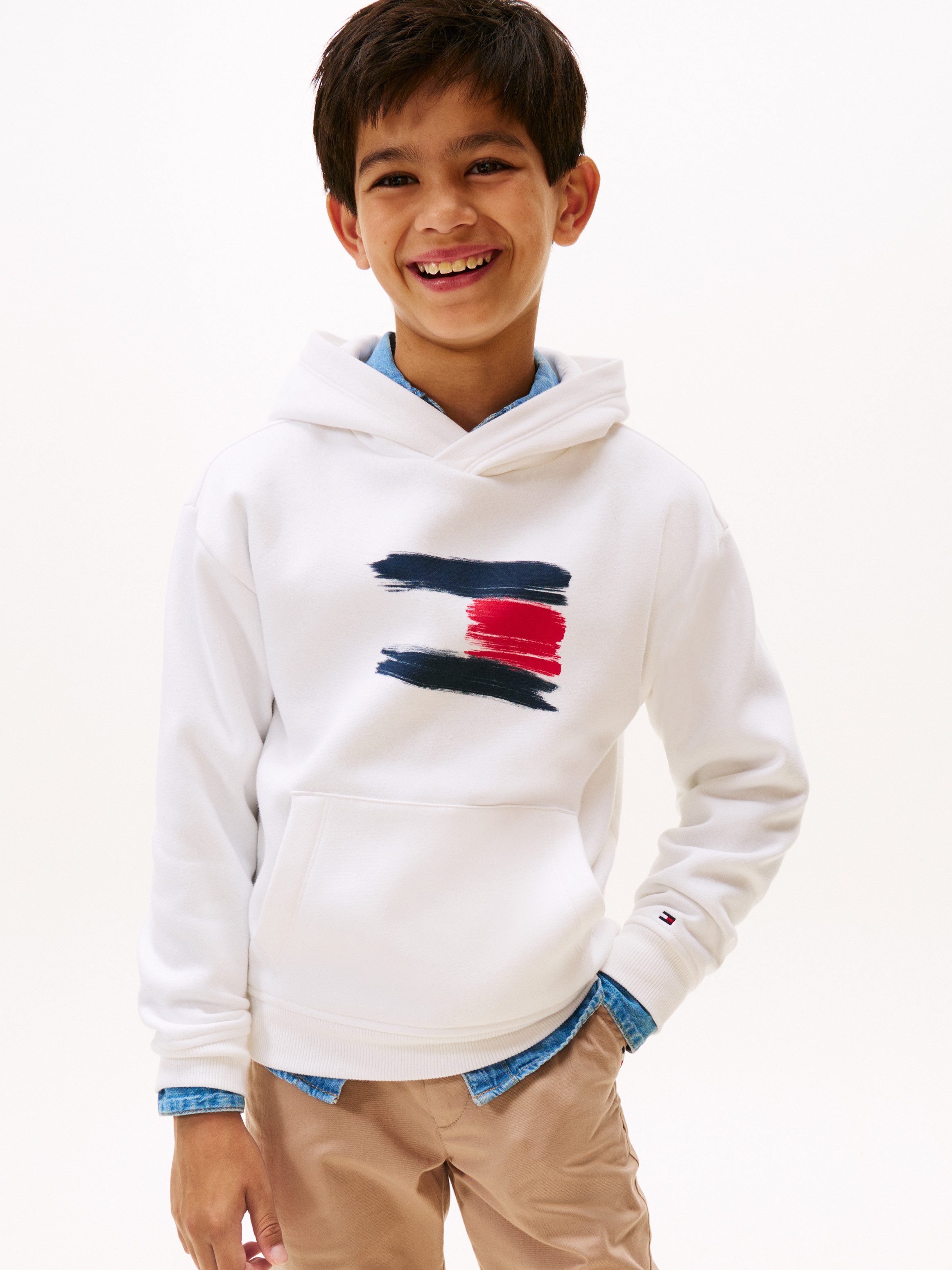 Tommy Hilfiger Kapuzensweatshirt FLAG HOODIE Kinder bis 16 Jahre