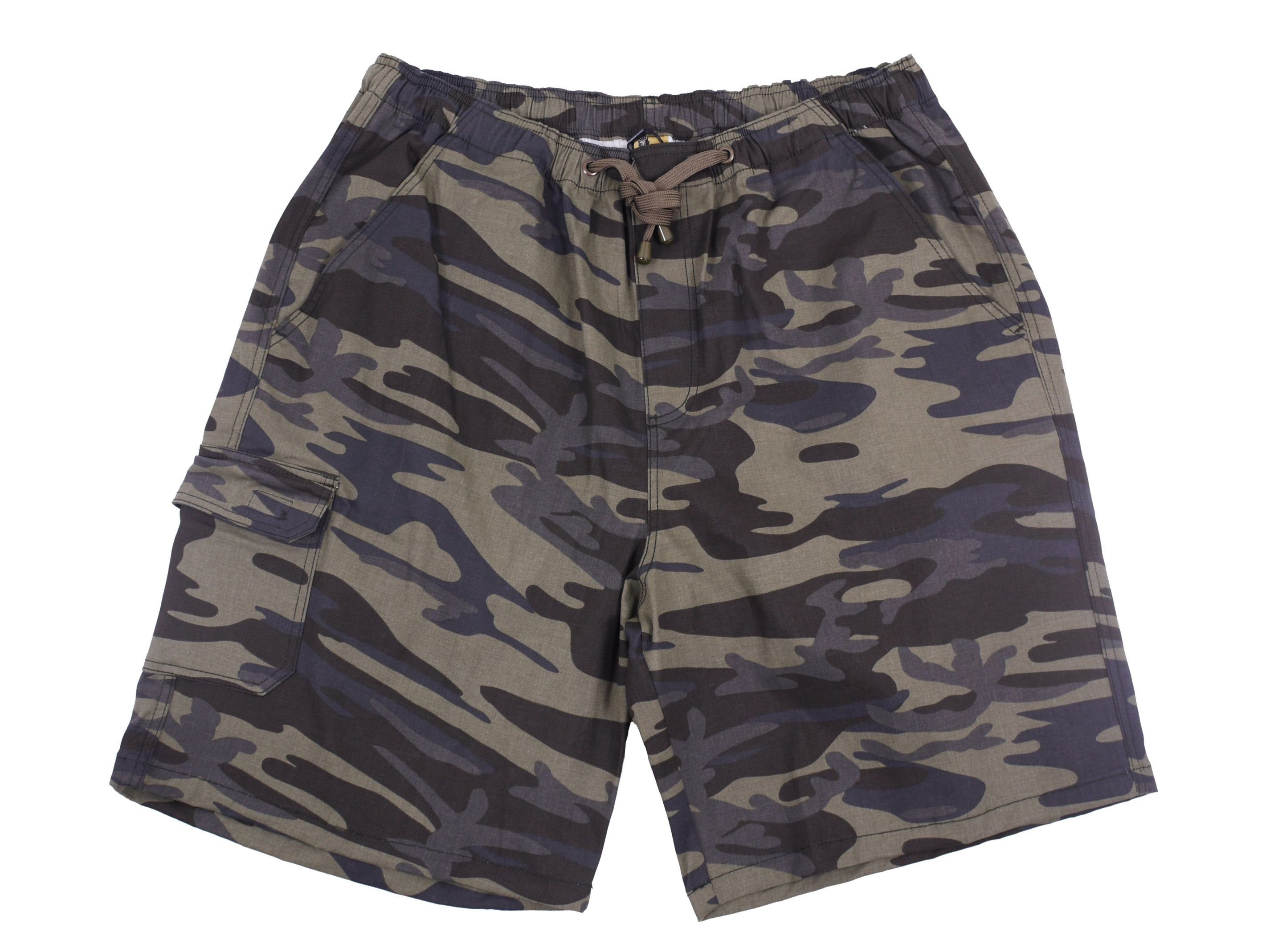 Shorts Camouflage Bermuda mit Gummibund in großen Größen von Abraxas