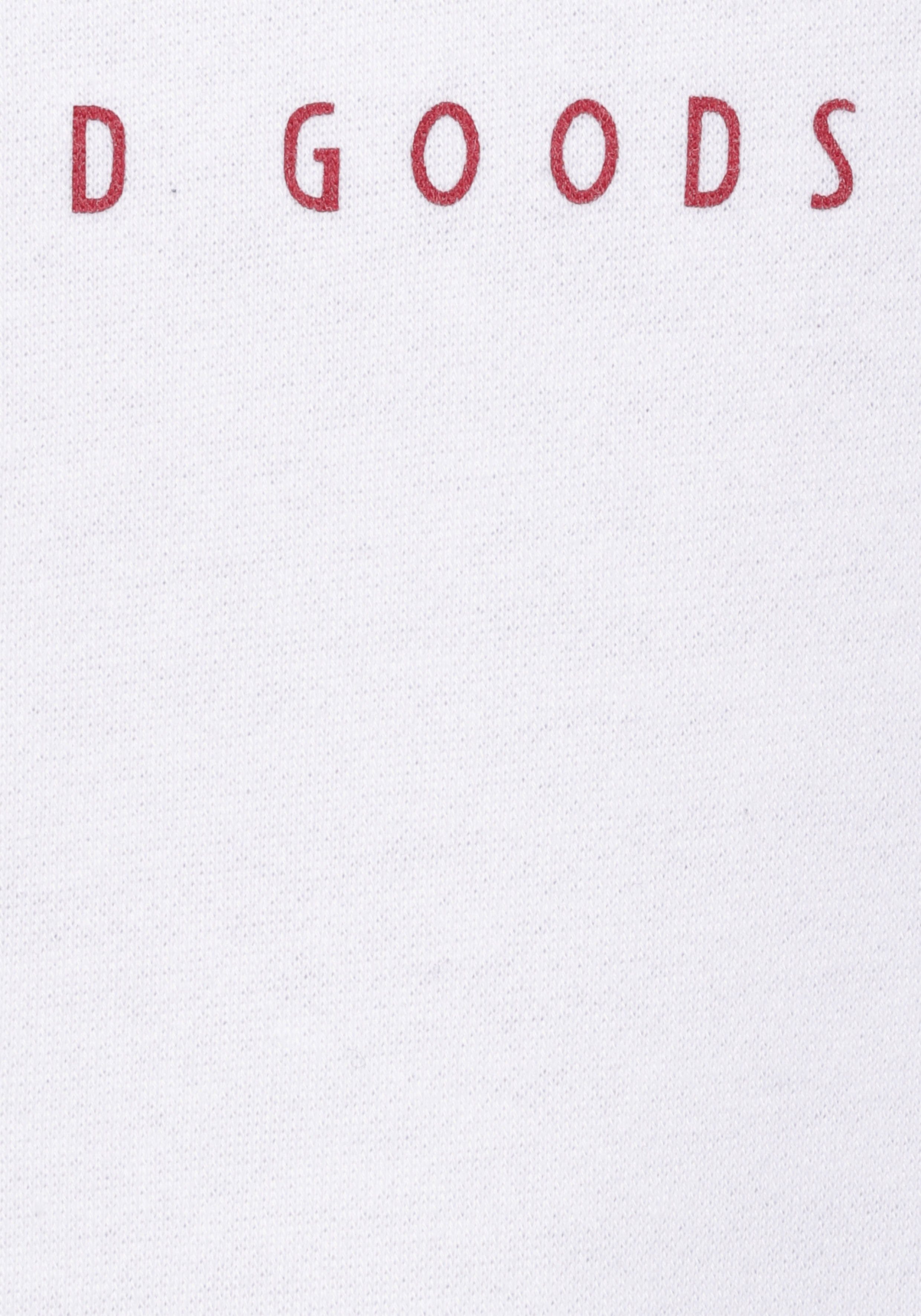 H.I.S Kapuzensweatshirt mit Zahlenprint an Kapuze der weiß