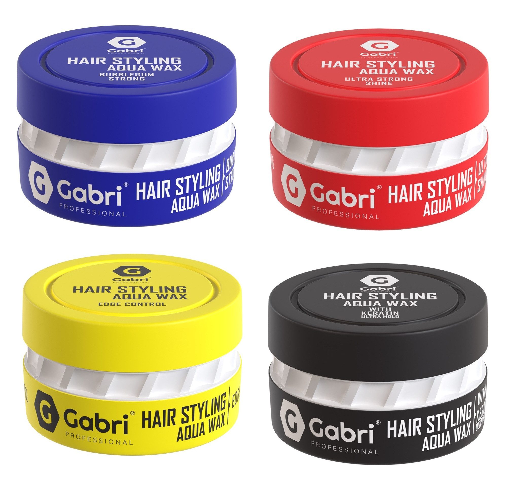 Gabri Professional Haarwachs Gabri Pro - Collection Set Ultra Haarwachs 4 x 150 ml, Spar-Set, 4-tlg., 4 verschiedene Haarwachse im Set, Haarstyling Haawachs