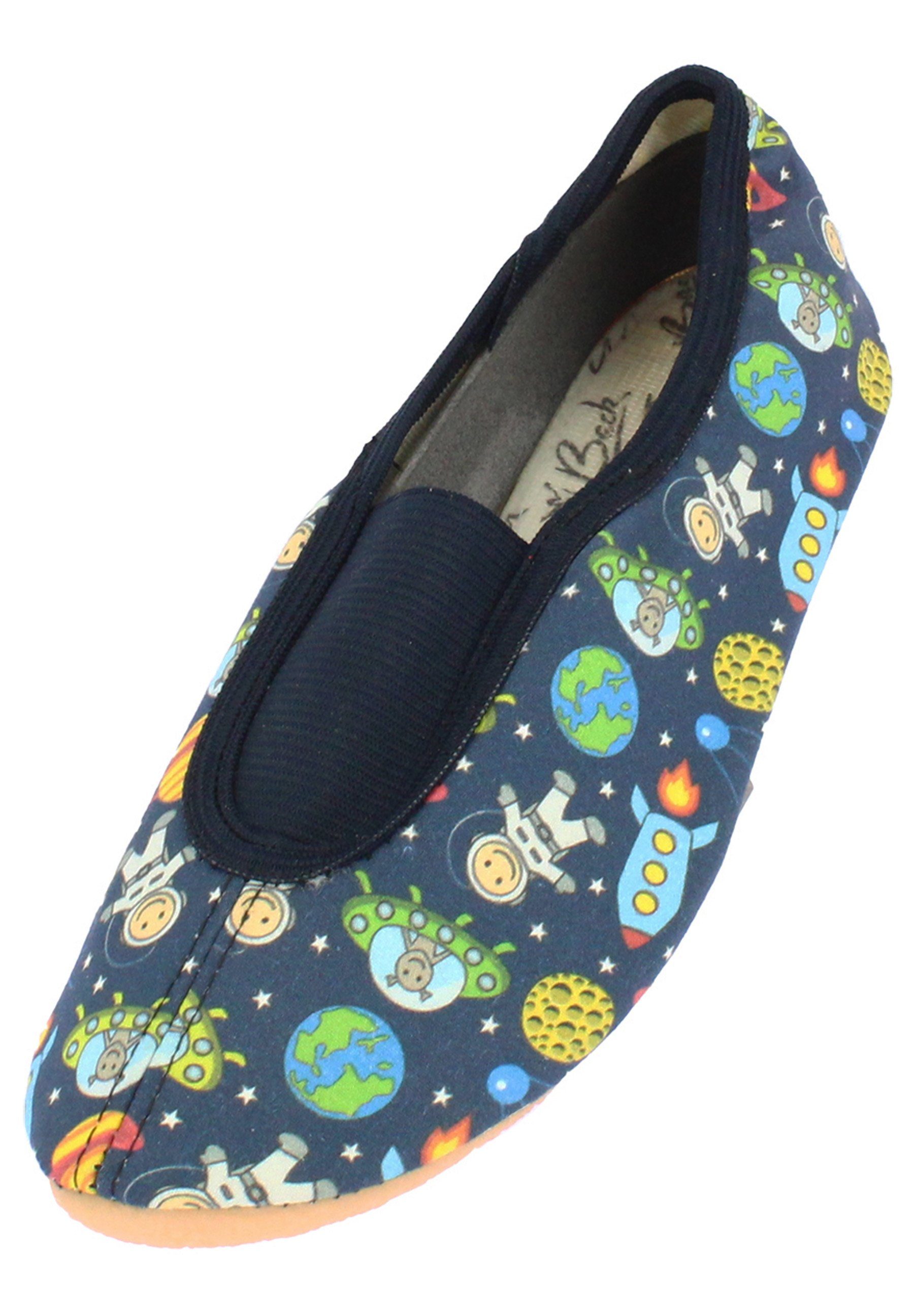 Beck Schläppchen Space mit Ristgummi Gymnastikschuh (Barfußschuhe, für schmale Füße und kleine Kinder besonders geeignet, ab Gr. 18/19 verfügbar) atmungsaktive  – Bild 4 von 5