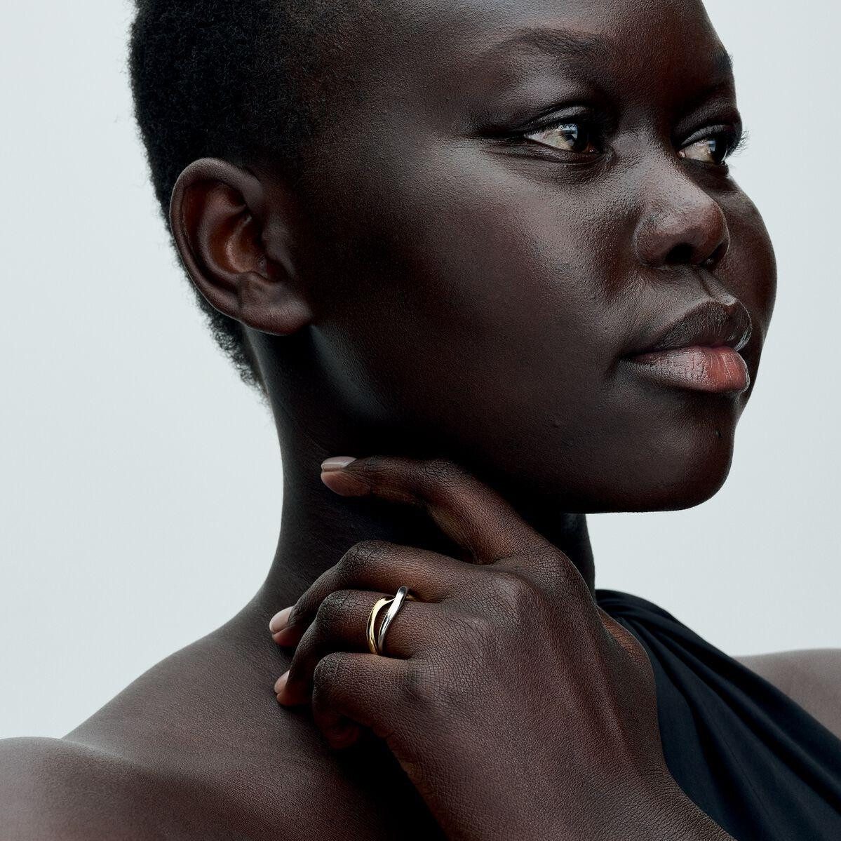 Pandora Fingerring Pandora Bicolor Verschlungene Bänder Ring 163262C00 Dame günstig online kaufen