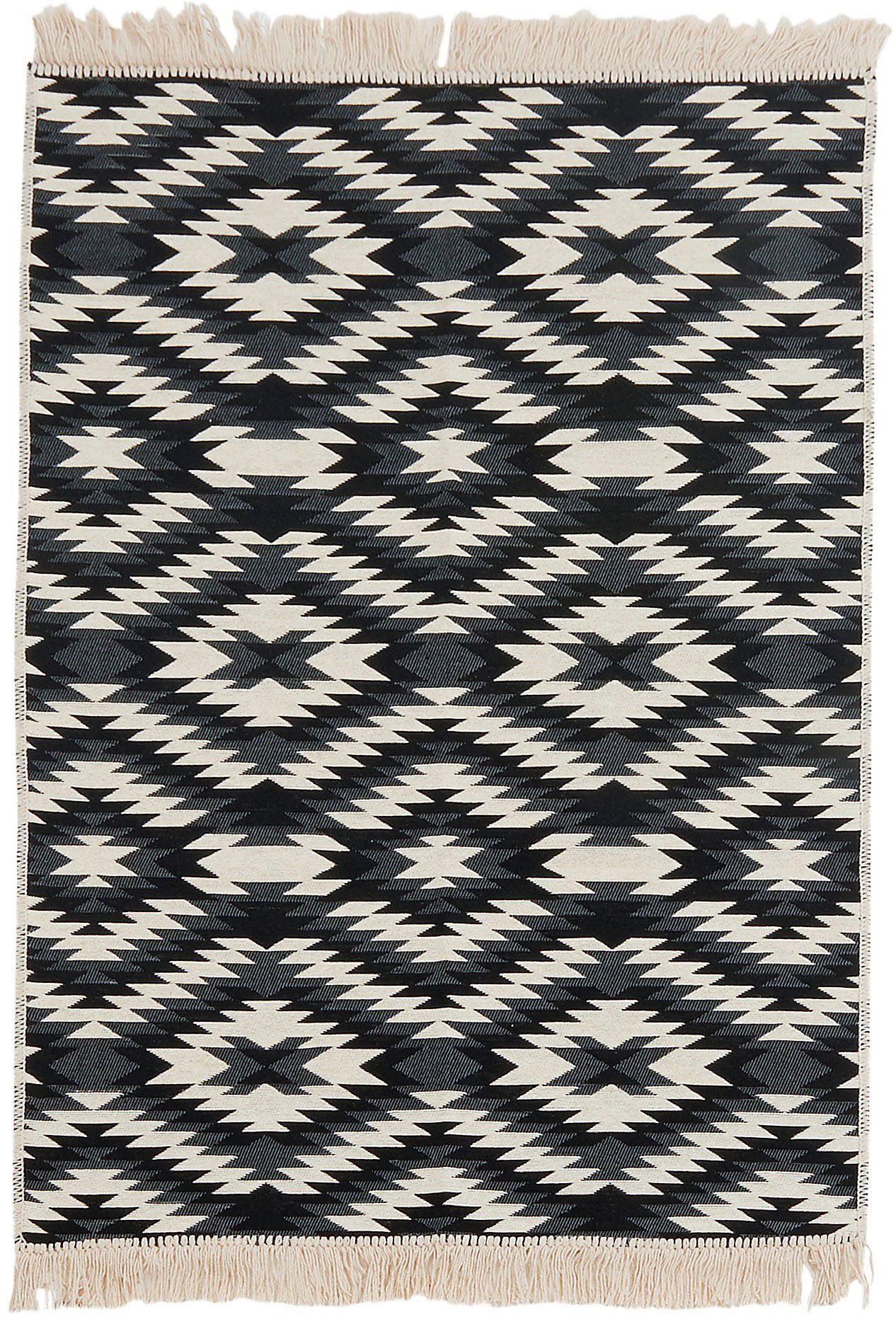 Teppich BARCELONA, done.®, rechteckig, Höhe: 8 mm, Flachgewebe, modernes  Ethno Design, mit Fransen, waschbar