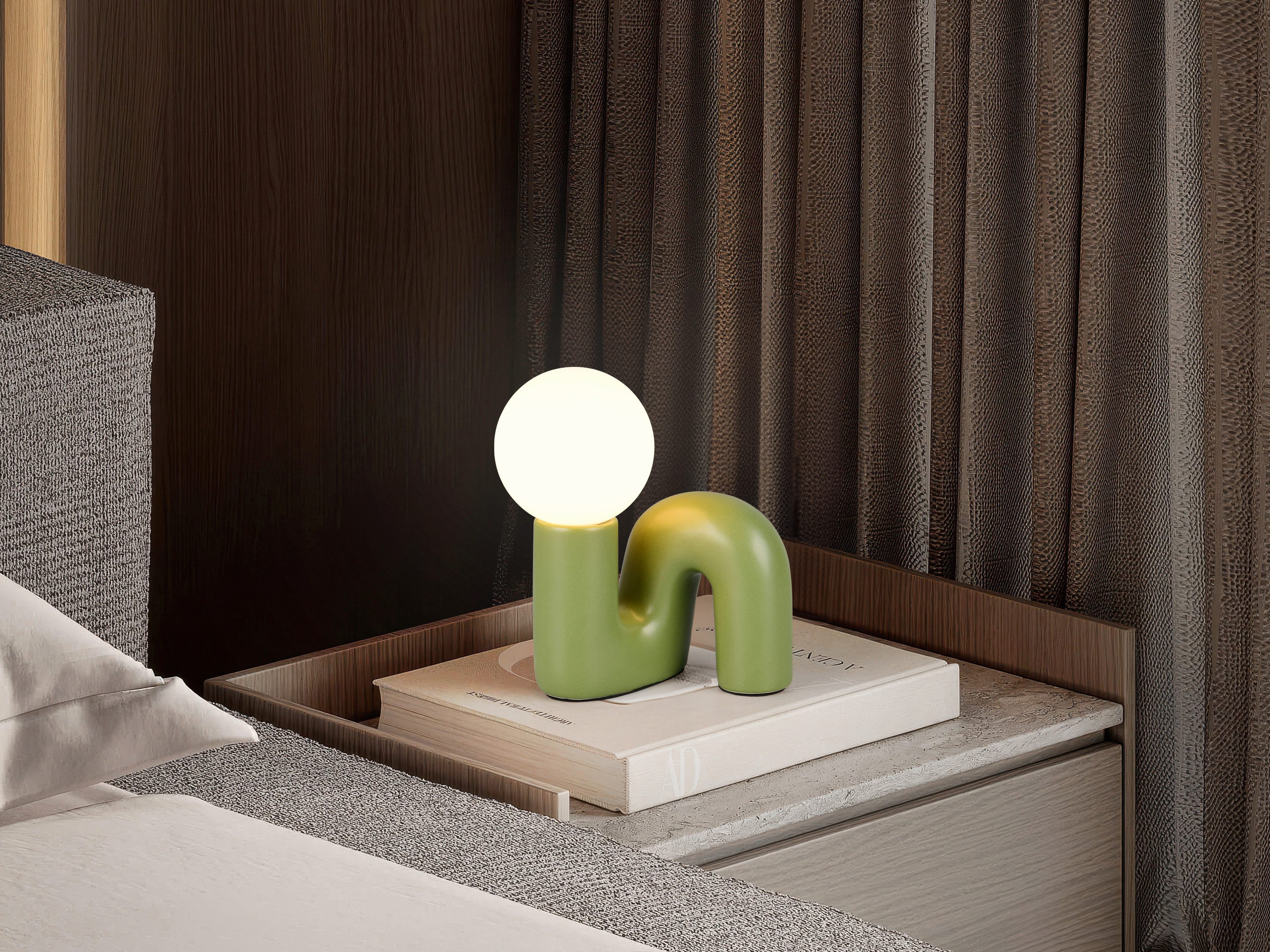 Reality Leuchten Tischleuchte QUINN, Keramik Tischlampe m. Glasschirm, ohne Leuchtmittel 1xG9 max5W, Ein-/Ausschalter, ohne Leuchtmittel, warmweiß - kaltweiß, Design Nachttischlampe, Schreibtischlampe Höhe 22cm, Glas Lampenschirm