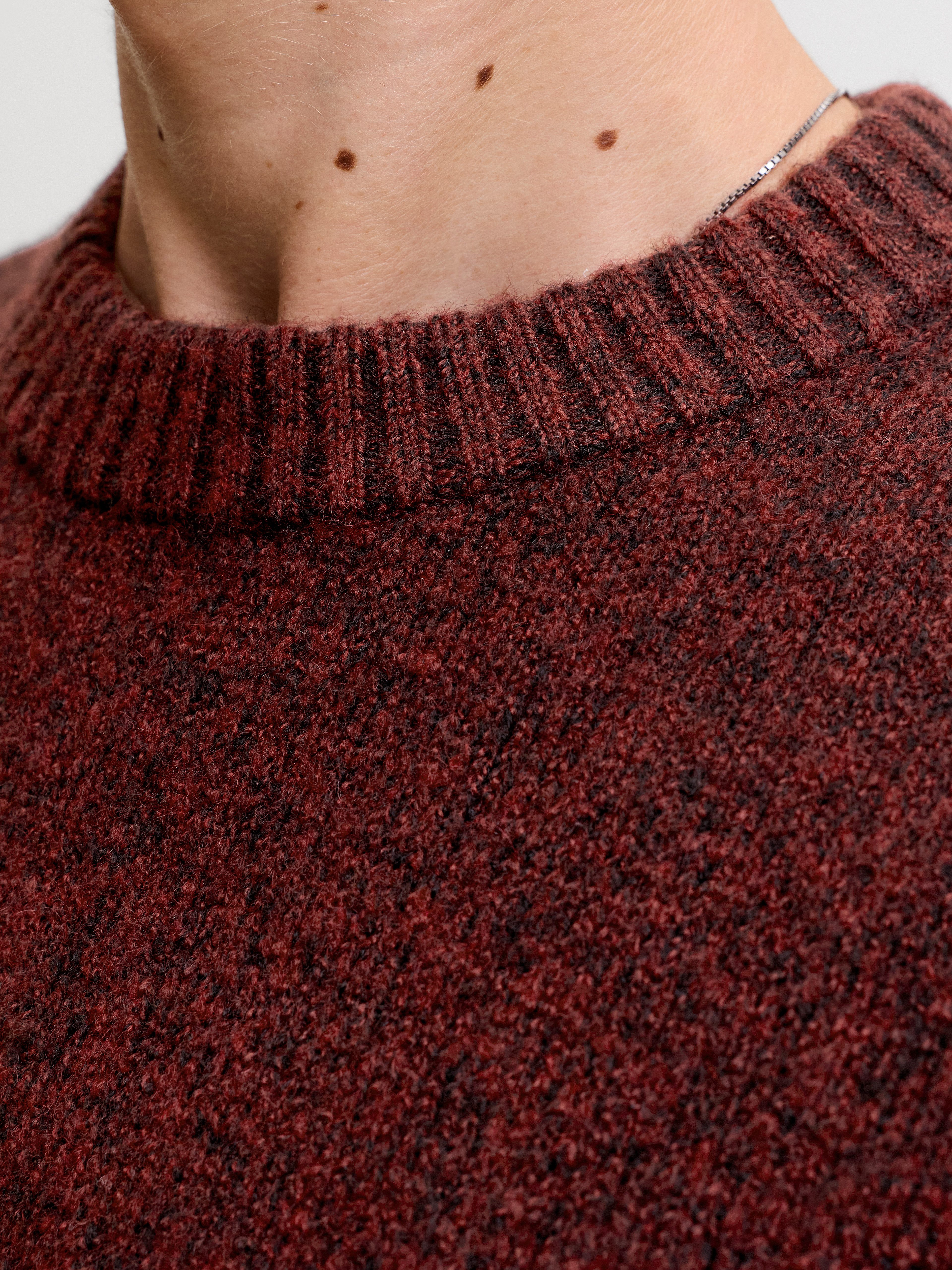 Jack & Jones Rundhalspullover JJESOHO OLLIE KNIT CREW NECK SN Materialmix, relaxed fit – Bild 3 von 5