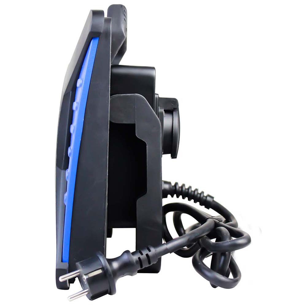 Ledino Baustrahler, LED-Leuchtmittel fest verbaut, Kaltweiß, Tageslichtweiß, LED Arbeitsstrahler Alu Schwarz LED H 55 cm Steckdosen Baustrahler