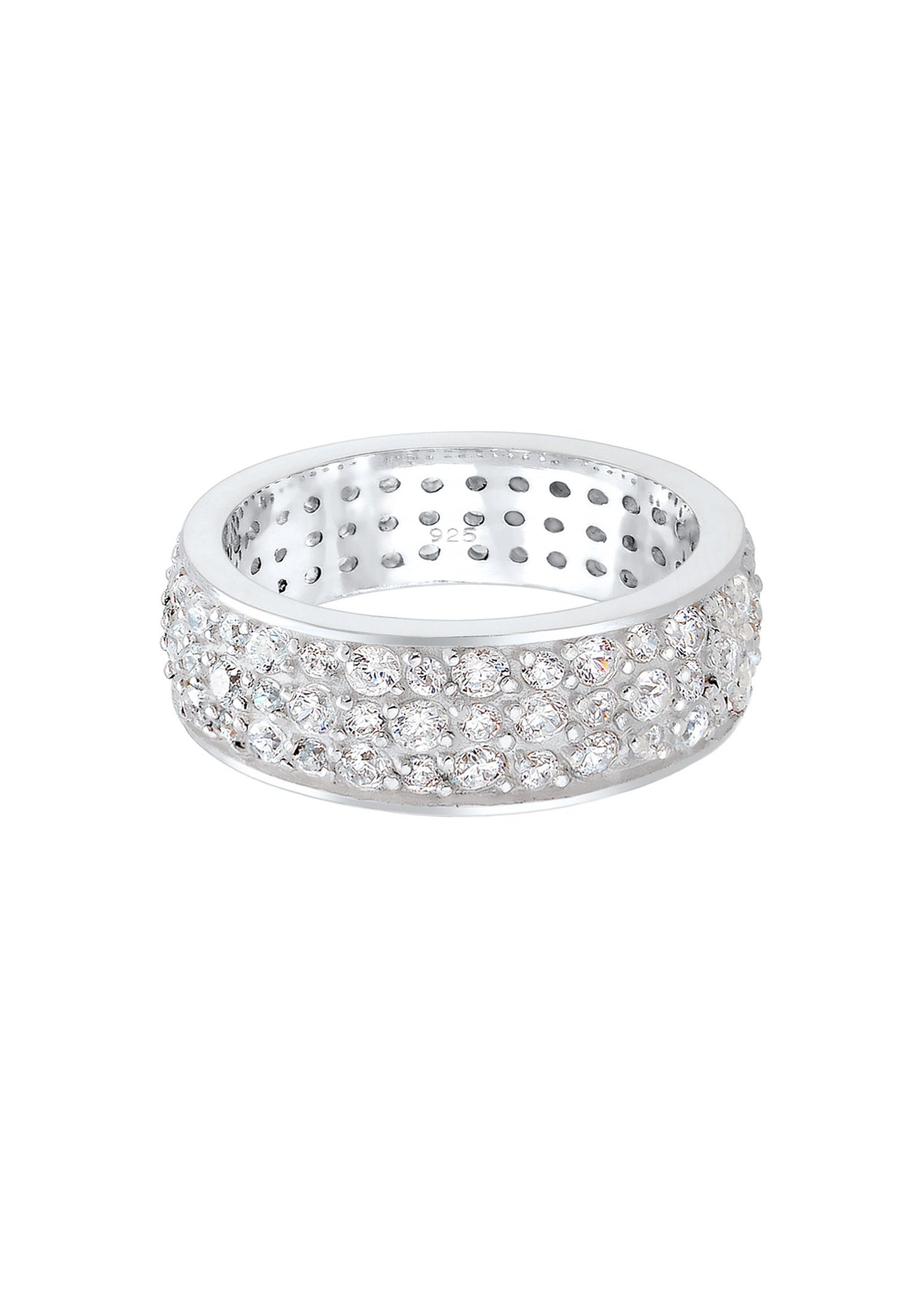 Elli Premium Fingerring Microsetting Zirkonia Weiß 925 Sterling Silber günstig online kaufen