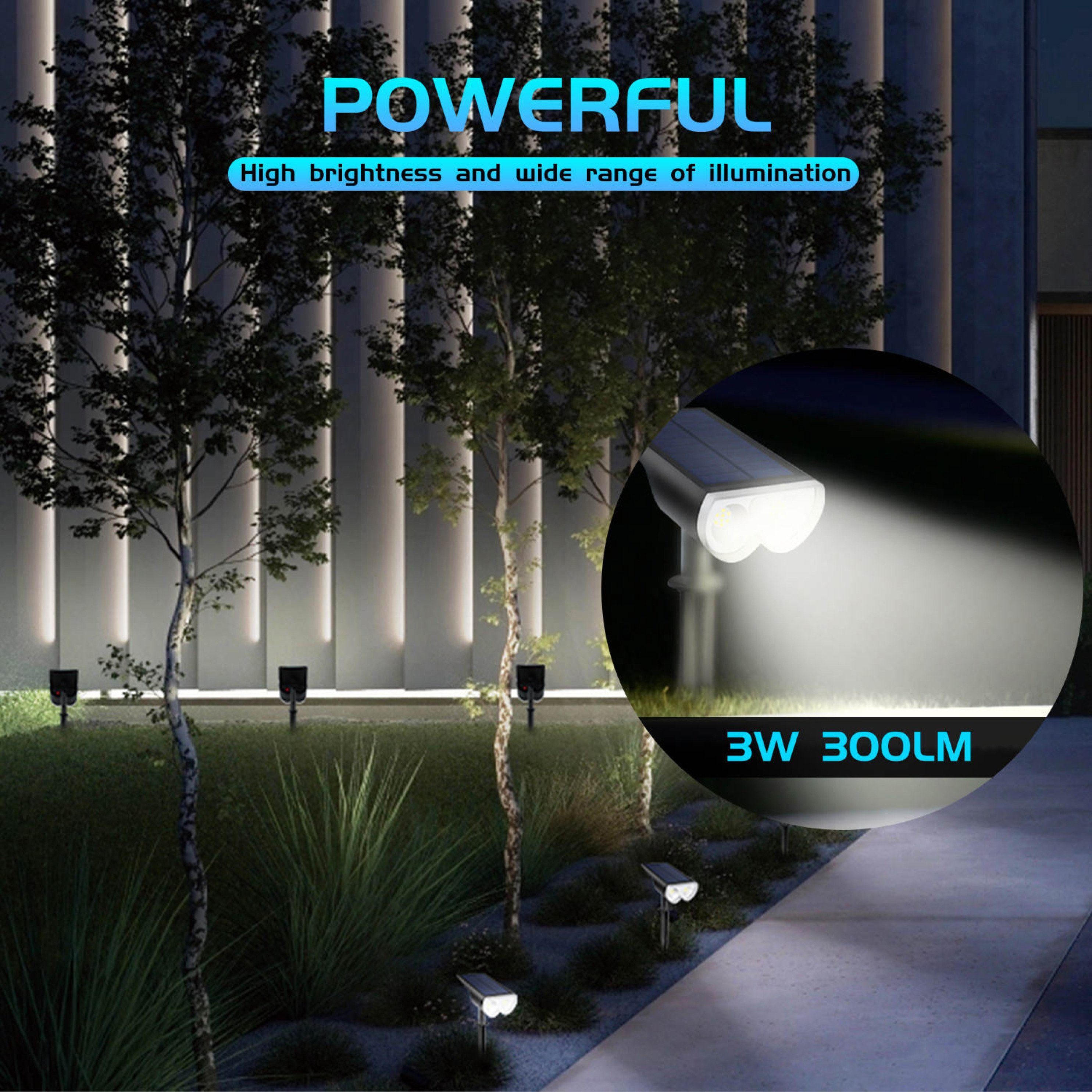 D-IDEAZ LED (Mehrfarbig), Mehrfarbig, Solar Gartenleuchte Warmweiß, IP67 integriert, für außen Bodenleuchte, Solarlampen Kaltweiß, Wandleuchte Pack LED 2 Gartenleuchte fest
