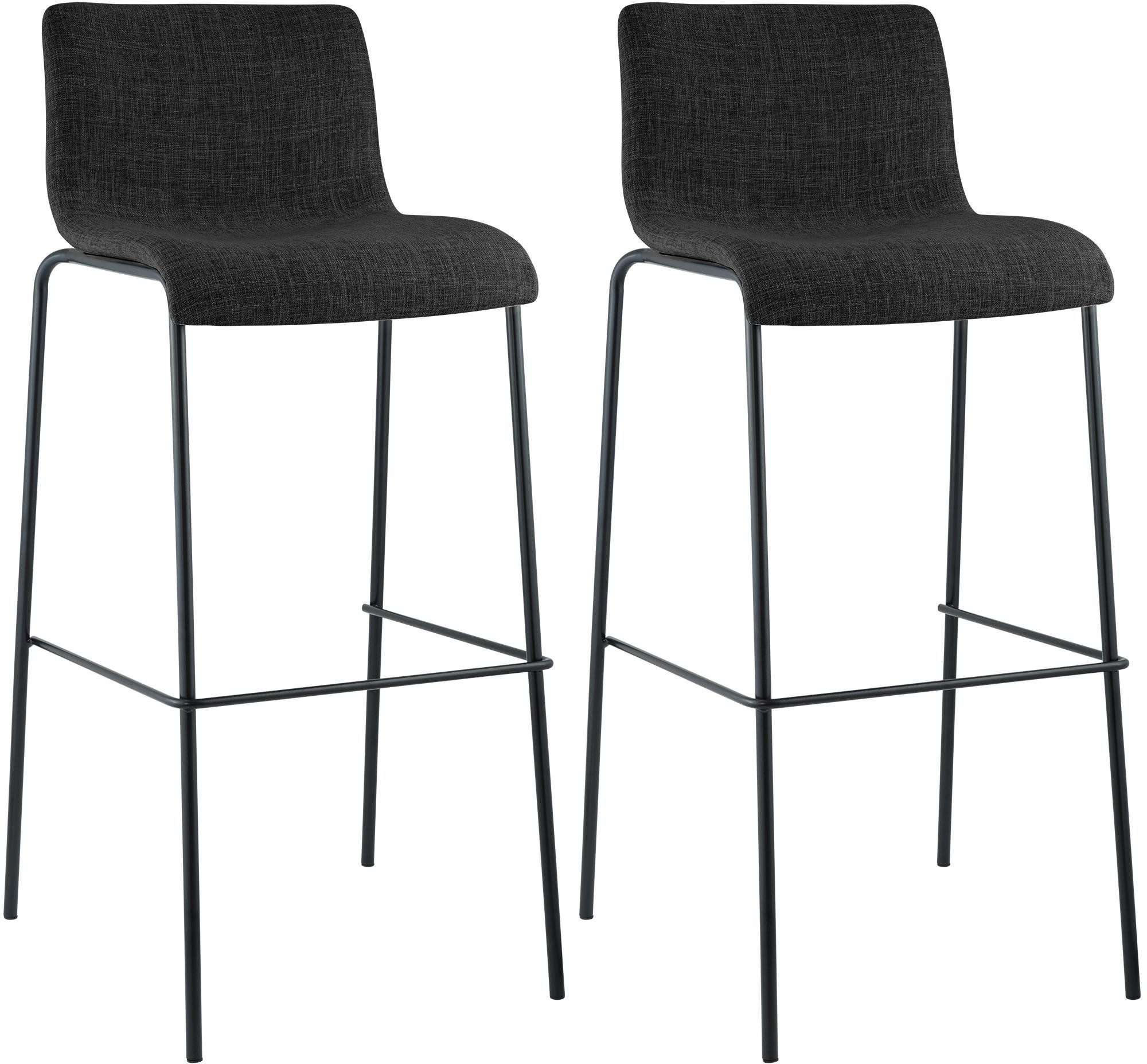 CLP Barhocker Hover Stoff (Set, 2er), Stoffbezüge, Metallgestelle stapelbar