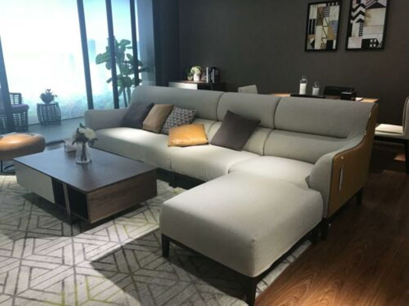 JVmoebel Ecksofa Textil Sofa Couch Polster Sitz Garnitur Wohn Landschaft Sofa, Made in Europe