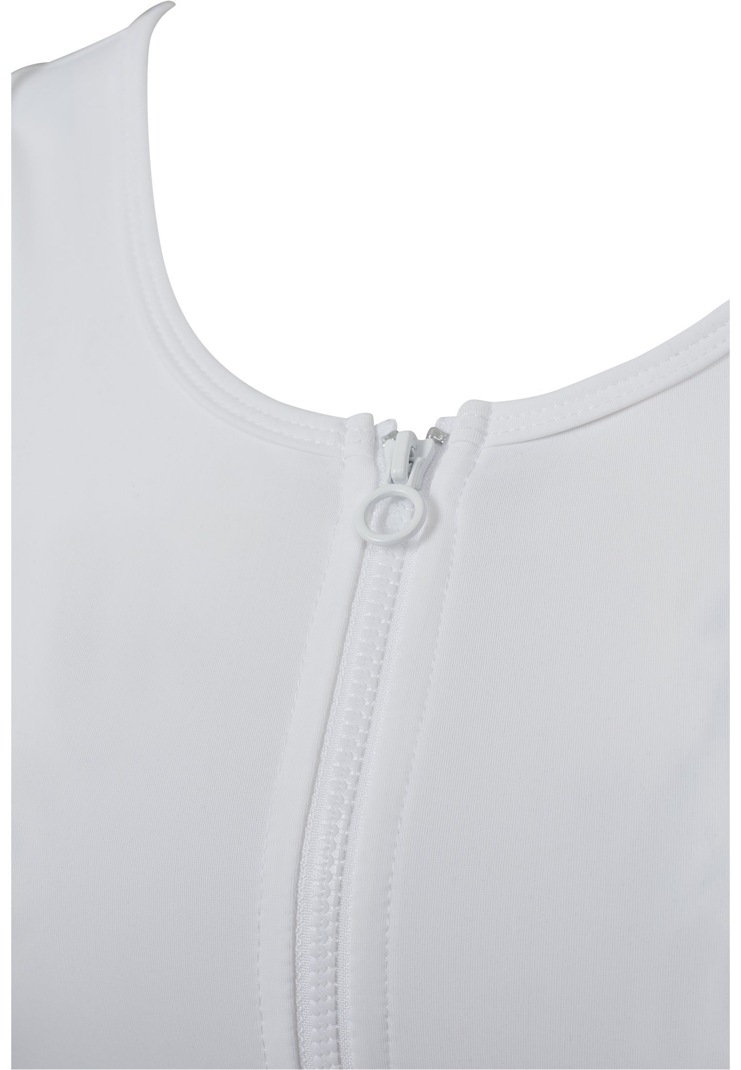 white/firered/navy Ladies CLASSICS Top Stripe (1-tlg) Side Damen Zip T-Shirt URBAN Cropped