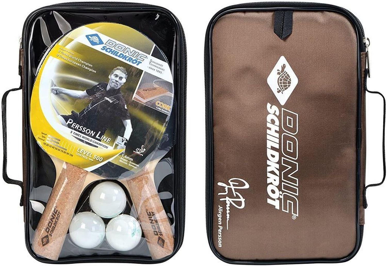 Donic-Schildkröt Tischtennisschläger - Tischtennis-Set Persson 500, Tischtennis Ракетки Set Tischtennisset Table Tennis Bat Racket