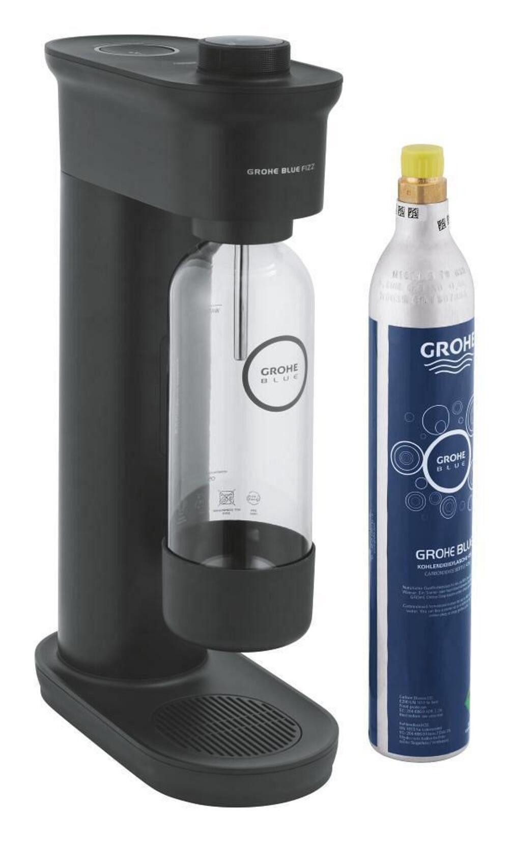 Grohe Wassersprudler Trinkwassersprudler Schwarz, 850 ml, CO2-flasche, einfache Bedienung
