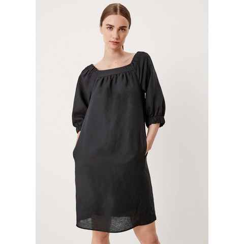 s.Oliver BLACK LABEL Minikleid Kurzes Kleid mit Off Shoulder-Ausschnitt Raffung, Gummizug