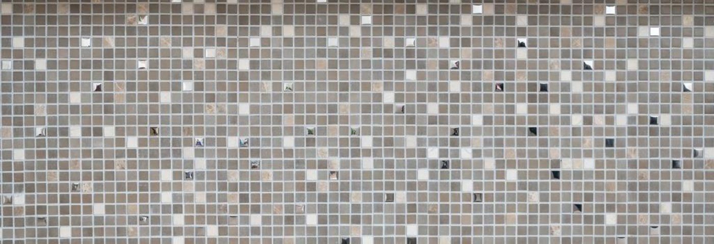 Mosaikfliesen Mosaik Glasmosaik glänzend Naturstein / weiß 10 Matten Mosani