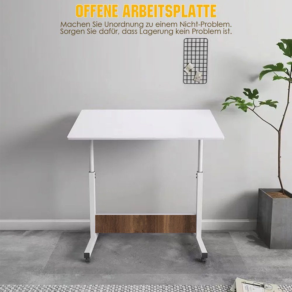 Rhein Beleuchtung Beistelltisch laptoptisch höhenverstellbar, mobiler schreibtisch, sofa tisch (Set, 1-St., Ideal für Wohnzimmer, Schlafzimmer, Büros und Sofas), Höhenverstellbar, Räder mit Bremsen, robust und langlebig