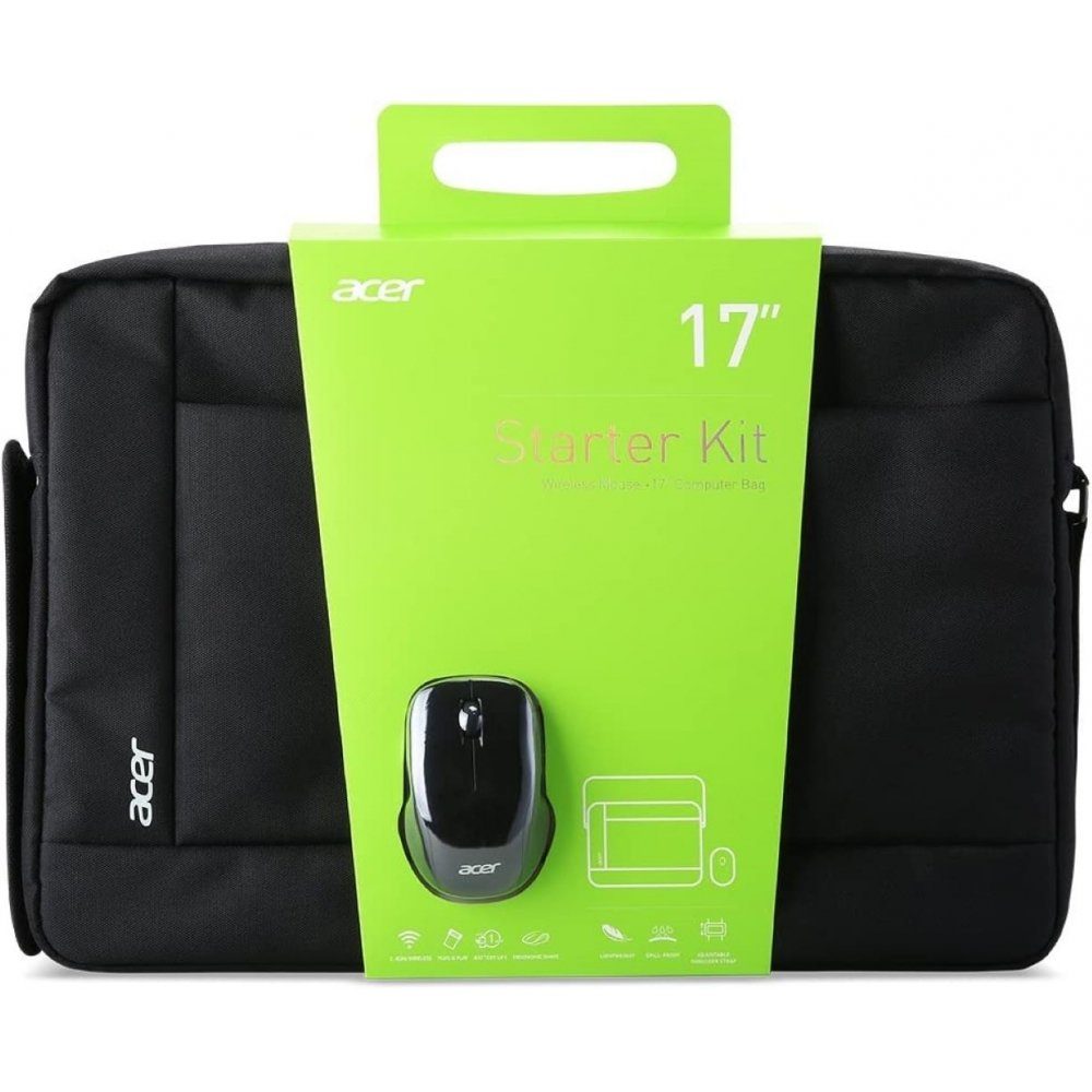 Acer Notebook-Rucksack Starter KIT Notebook-Zubehörpaket - Notebooktasche - Funkmaus - schwarz