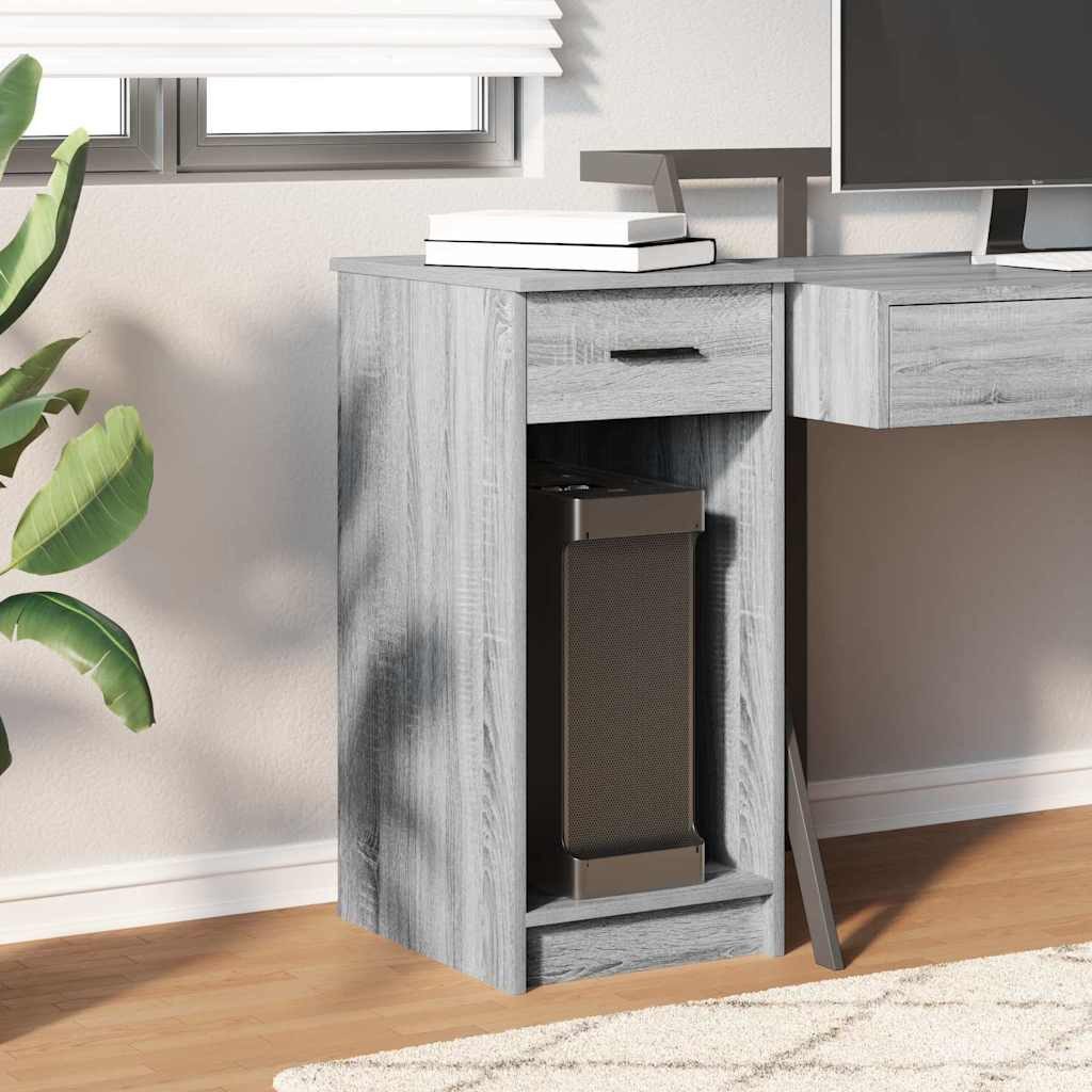 vidaXL Schreibtisch Computerschrank mit Schublade Grau günstig online kaufen
