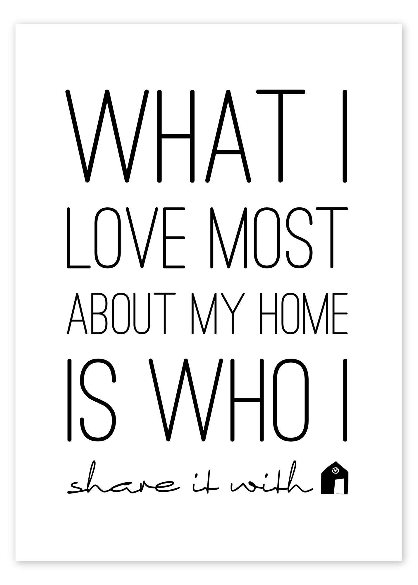 Posterlounge Wandbild What I love most, m.belle, erhältlich als Poster, Leinwandbild, Wandsticker oder Acrylglasbild