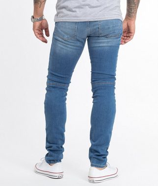 Rock Creek Slim-fit-Jeans Herren Jeans Slim Fit Biker-Style Blau RC-2181