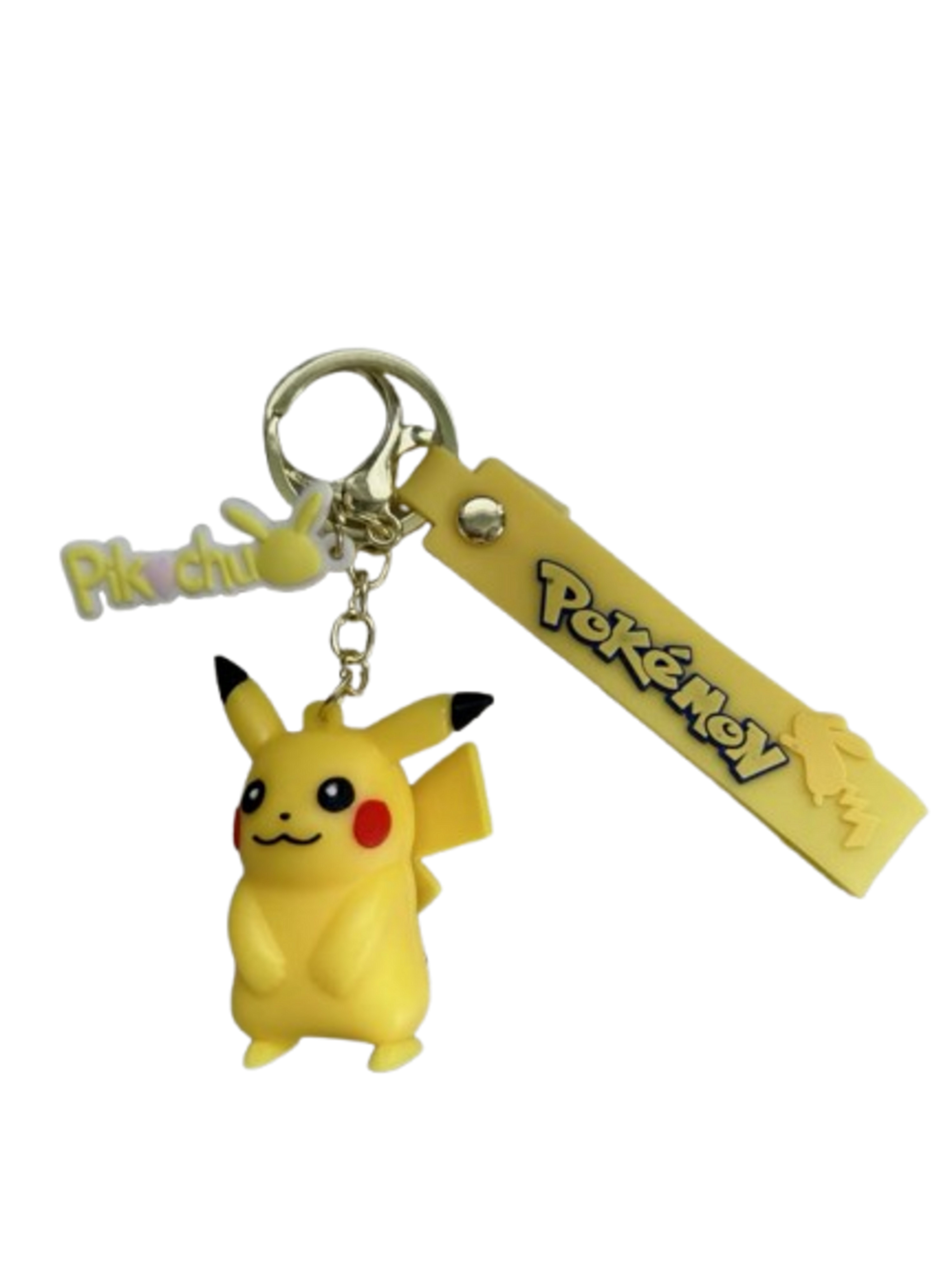 Stelby Schlüsselanhänger Pokemon Schlüsselanhänger Pikachu Gummi 3D, Anime Fanartikel, Strapazierfähiges & flexibles Material für langlebige Nutzung