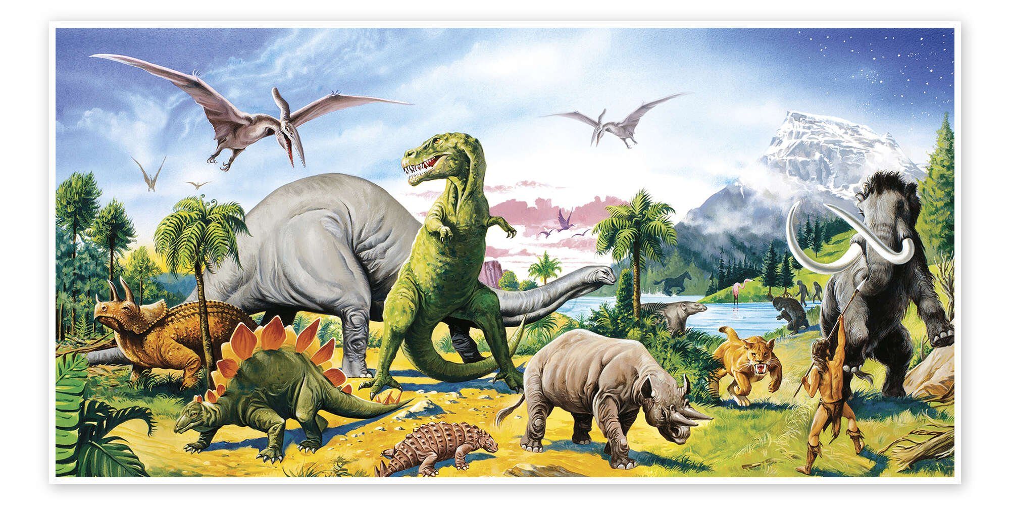 Posterlounge Wandbild Land der Dinosaurier, Paul Simmons, erhältlich als Poster, Leinwandbild, Wandsticker oder Acrylglasbild