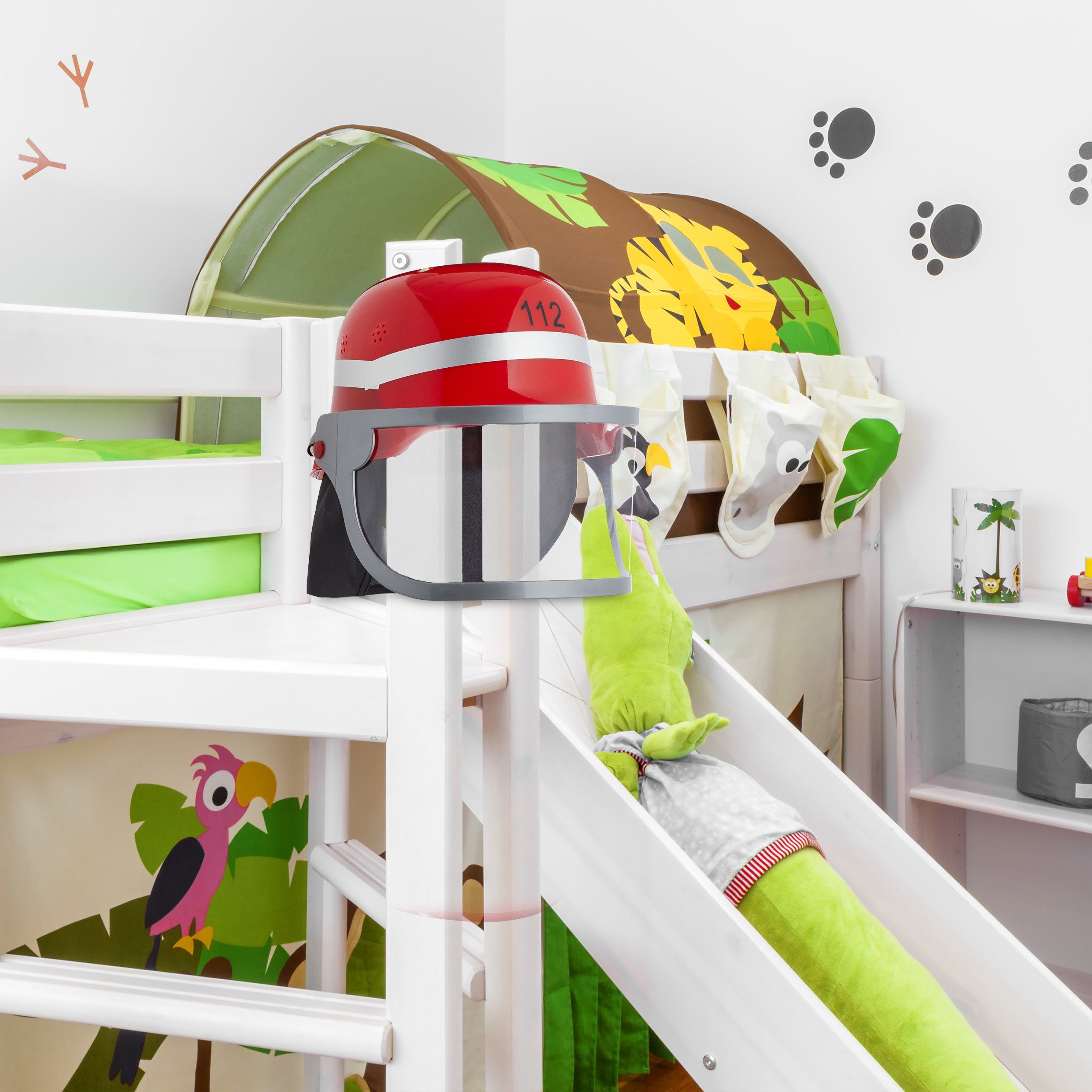 relaxdays Feuerwehrhelm Kinder rot