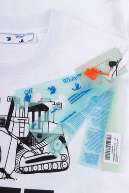 OFF-WHITE T-Shirt Off White Herren T-Shirt WORLD CATERPILLA S/S OVER WHITE BLACK