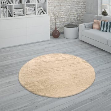 Fellteppich Hochflor Teppich Schlafzimmer Shaggy Kunstfell Flauschig, TT Home, Läufer, Höhe: 26 mm