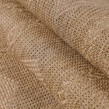 Outdoorteppich, Homtex, 80 x 150 cm, In & Outdoor Teppich Wetterfest Läufer Beige Balkon Teppich Wasserfest