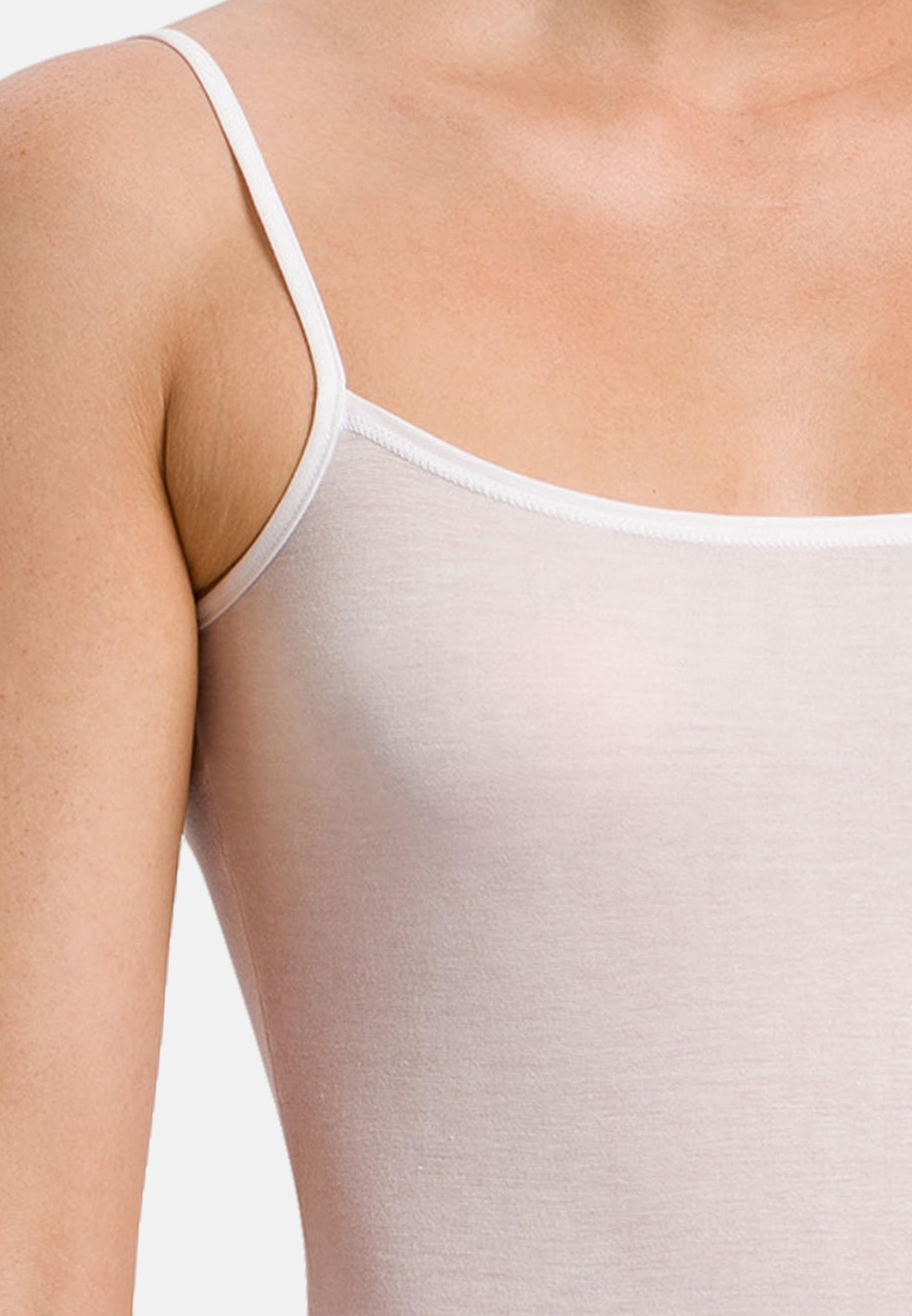 Hanro Unterhemd Ultralight (1-St) Spaghetti Top - Baumwolle - Atmungsaktiv - Aus weichem Baumwoll-Jersey
