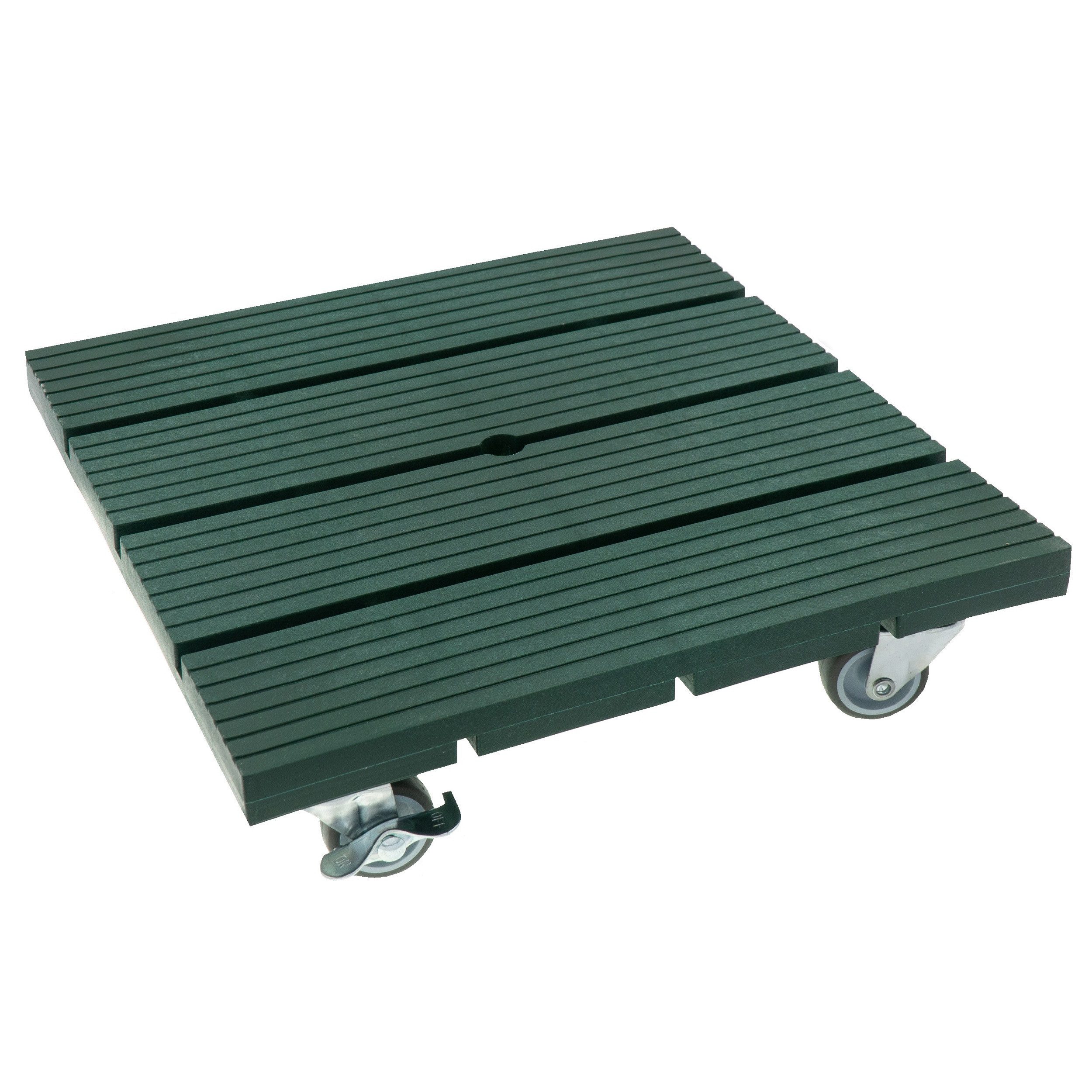 hrb Pflanzenroller WPC Rolluntersetzer Blumenroller witterungsbestaendig 80 kg Tragkraft