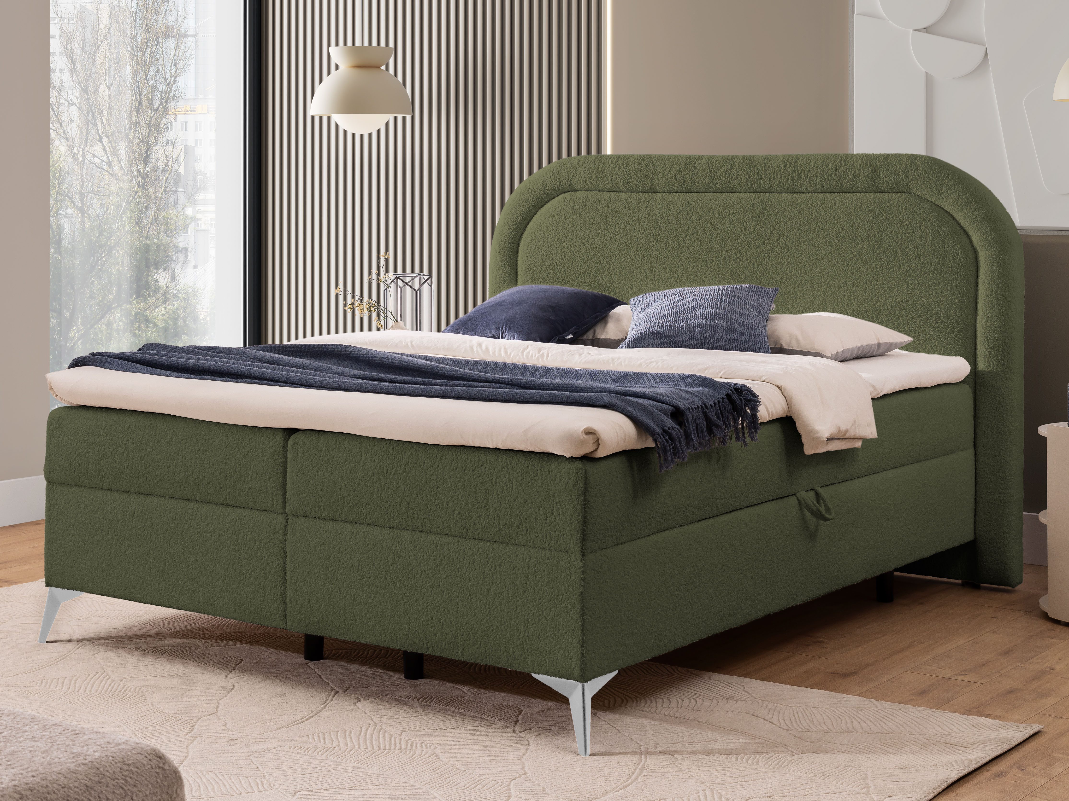 S-Style Möbel Boxspringbett Sonna mit Topper günstig online kaufen