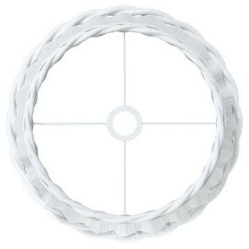 vidaXL Deckenleuchten Lampenschirm Weiß Ø45x28 cm Korbweide