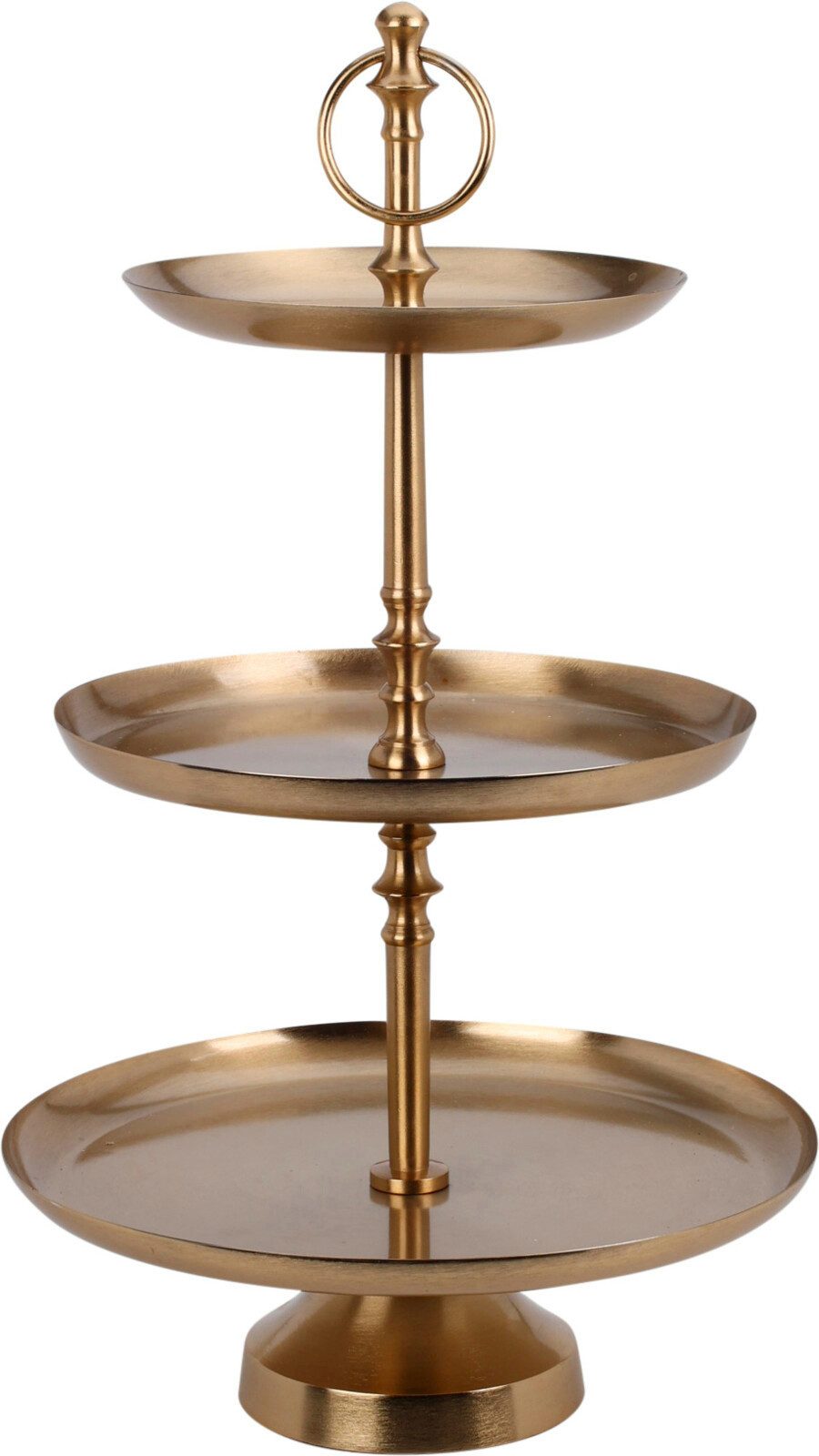 Koopman Etagere Goldfarbend, Metall, (1-tlg), 3 Etagen, Metall, 50x30cm, Keksständer, Servierständer