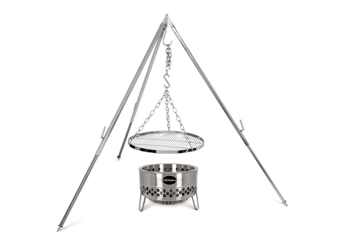 Petromax Schwenkgrill Petromax Feuerschale Tyropit Set inkl. Dreibein &, Standfest