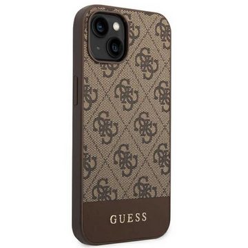 Guess Handyhülle GUESS Schutzhülle für Apple iPhone 14 Plus Braun Hülle Case Cover Etui Schutz