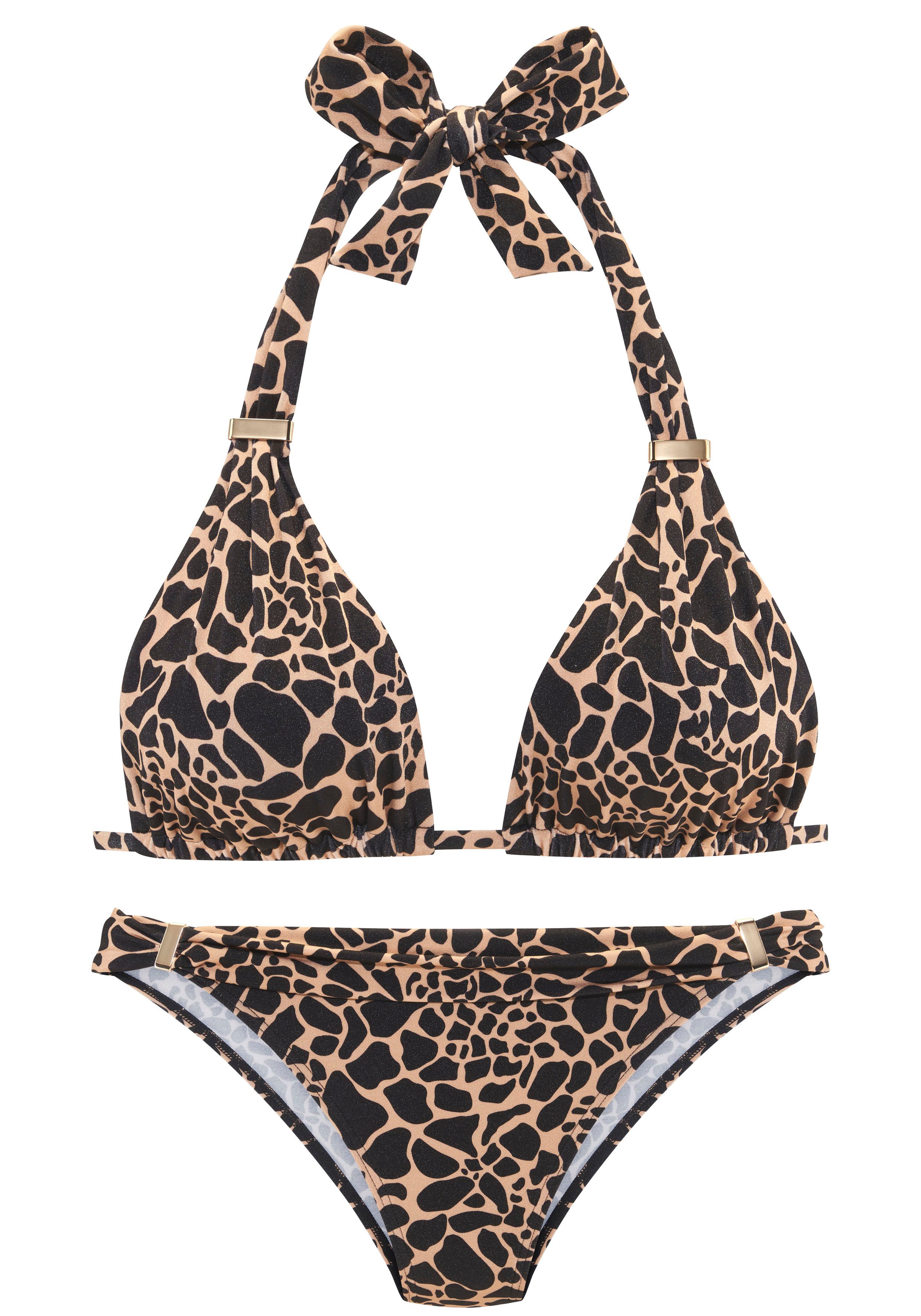 LASCANA Triangel-Bikini Zaba Goldfarbene Zieraccessoires an günstig online kaufen